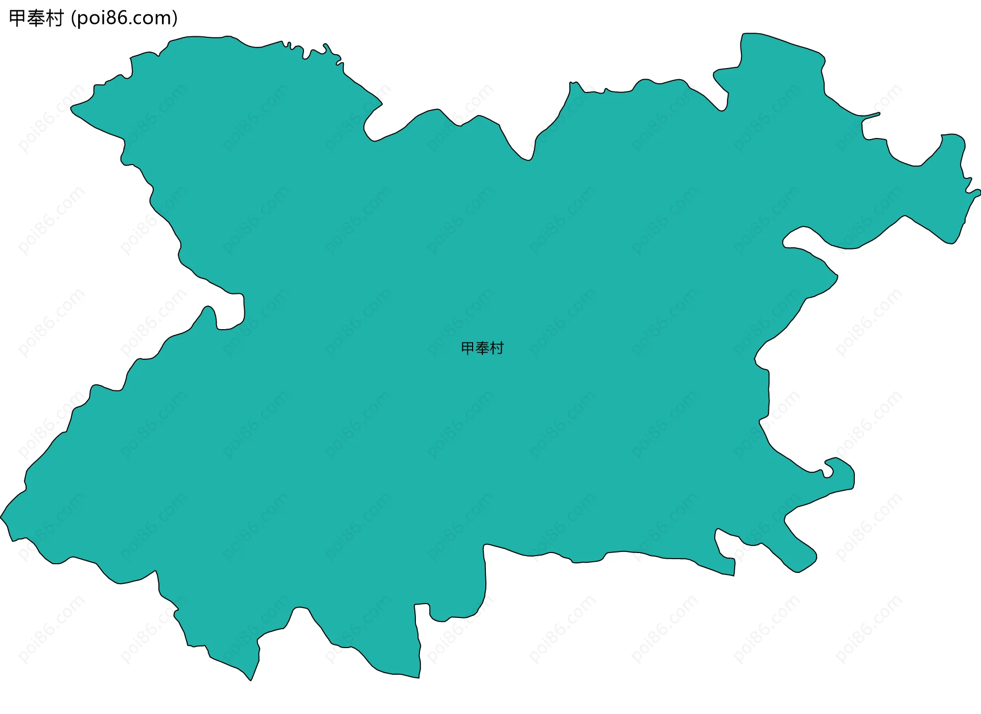 甲奉村边界地图