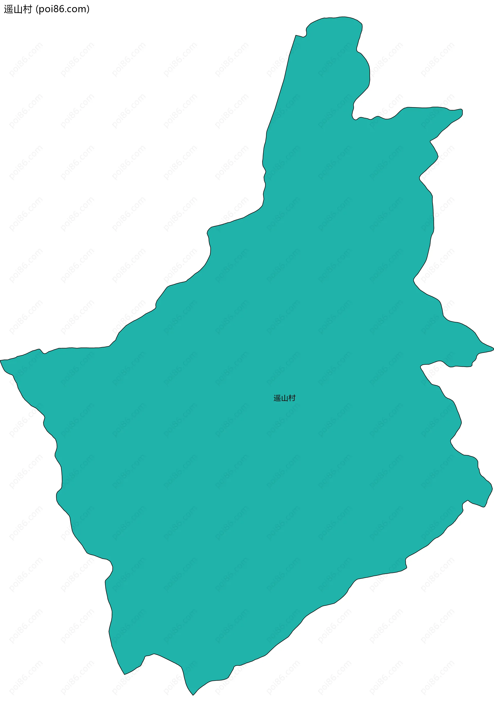 遥山村边界地图