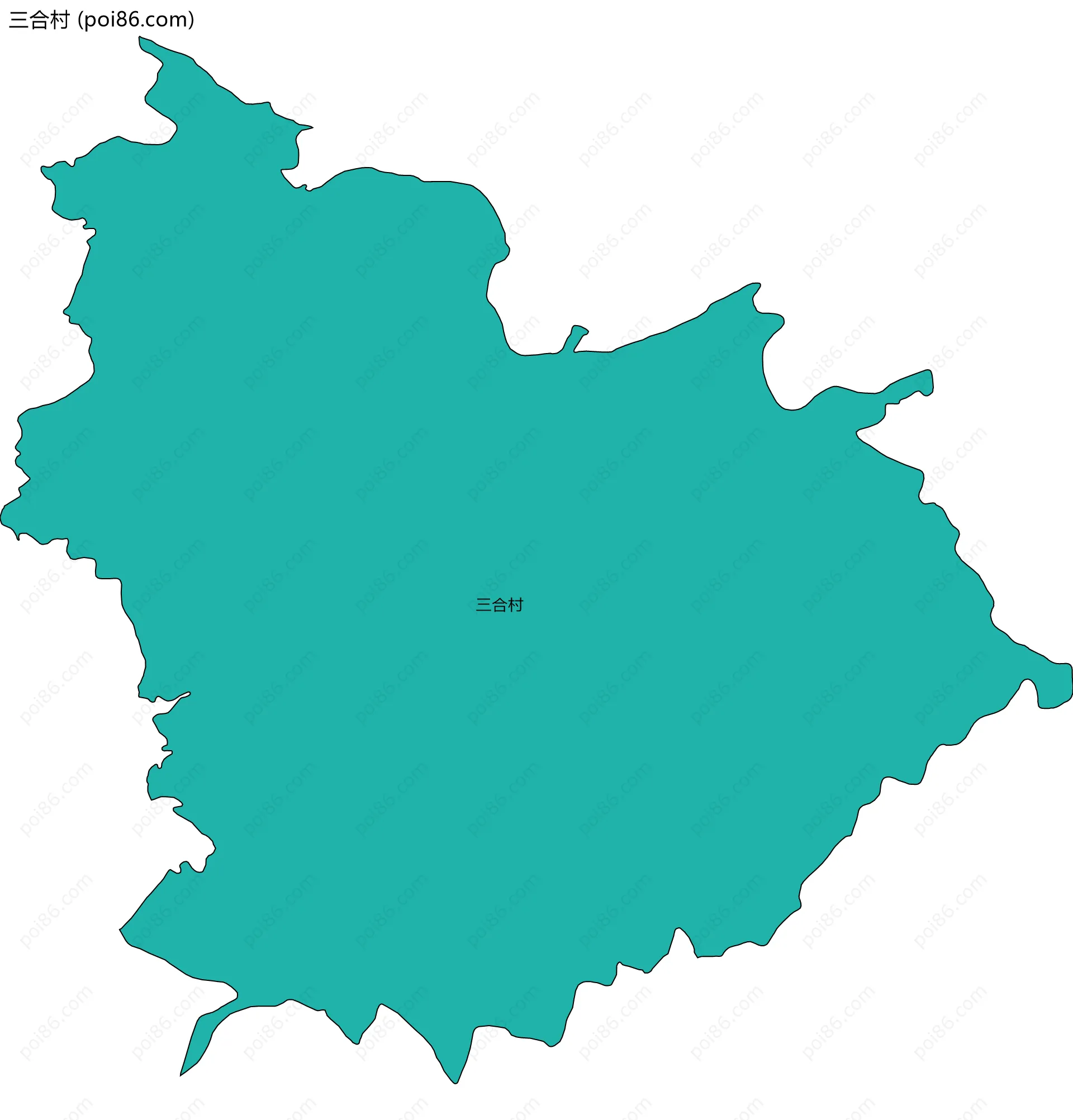 三合村边界地图