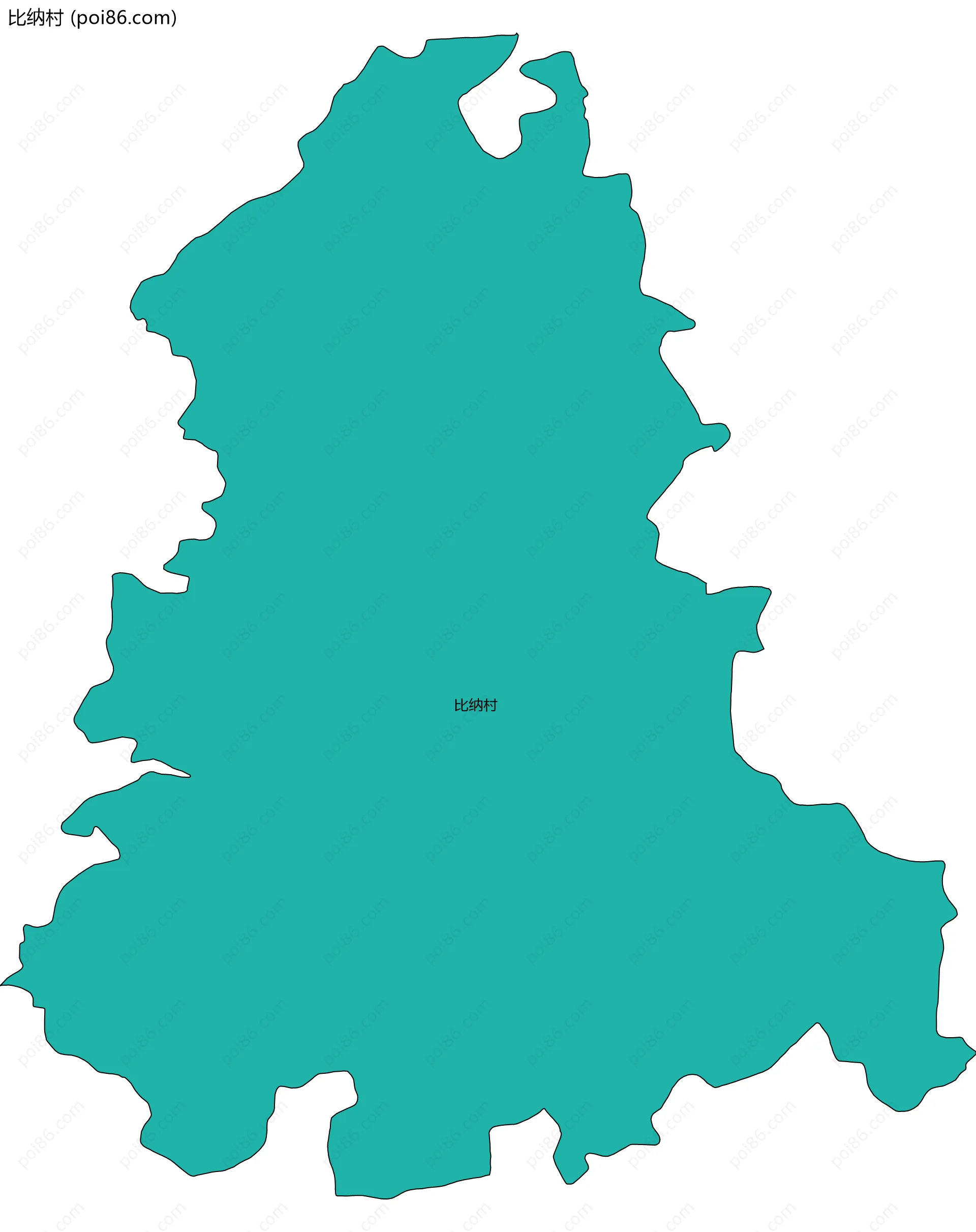 比纳村边界地图