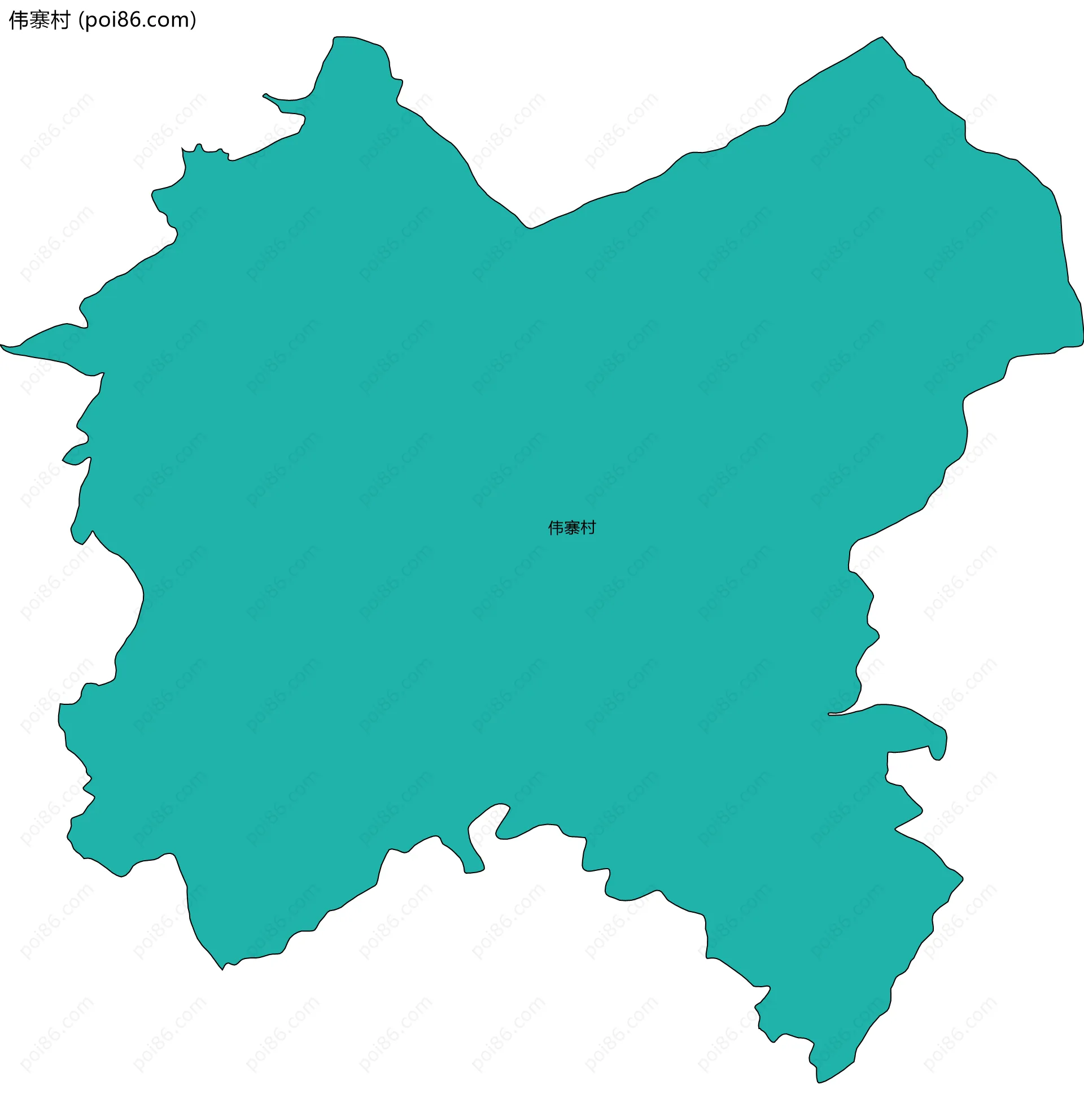 伟寨村边界地图