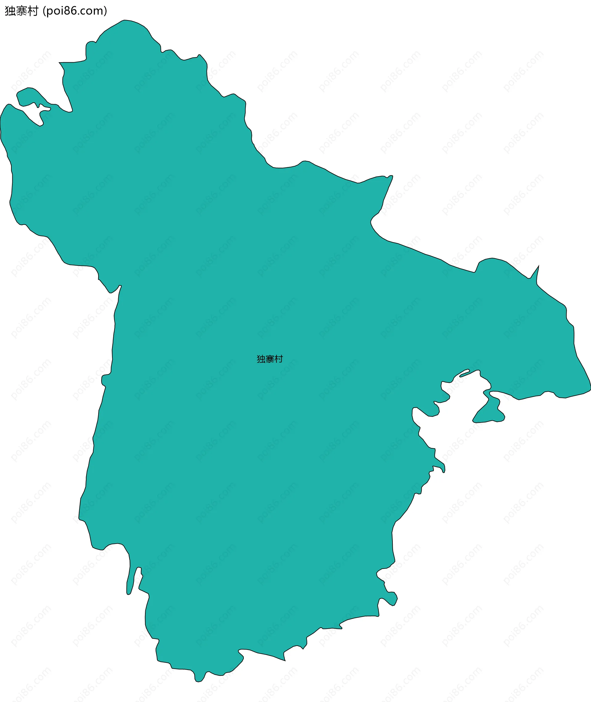 独寨村边界地图