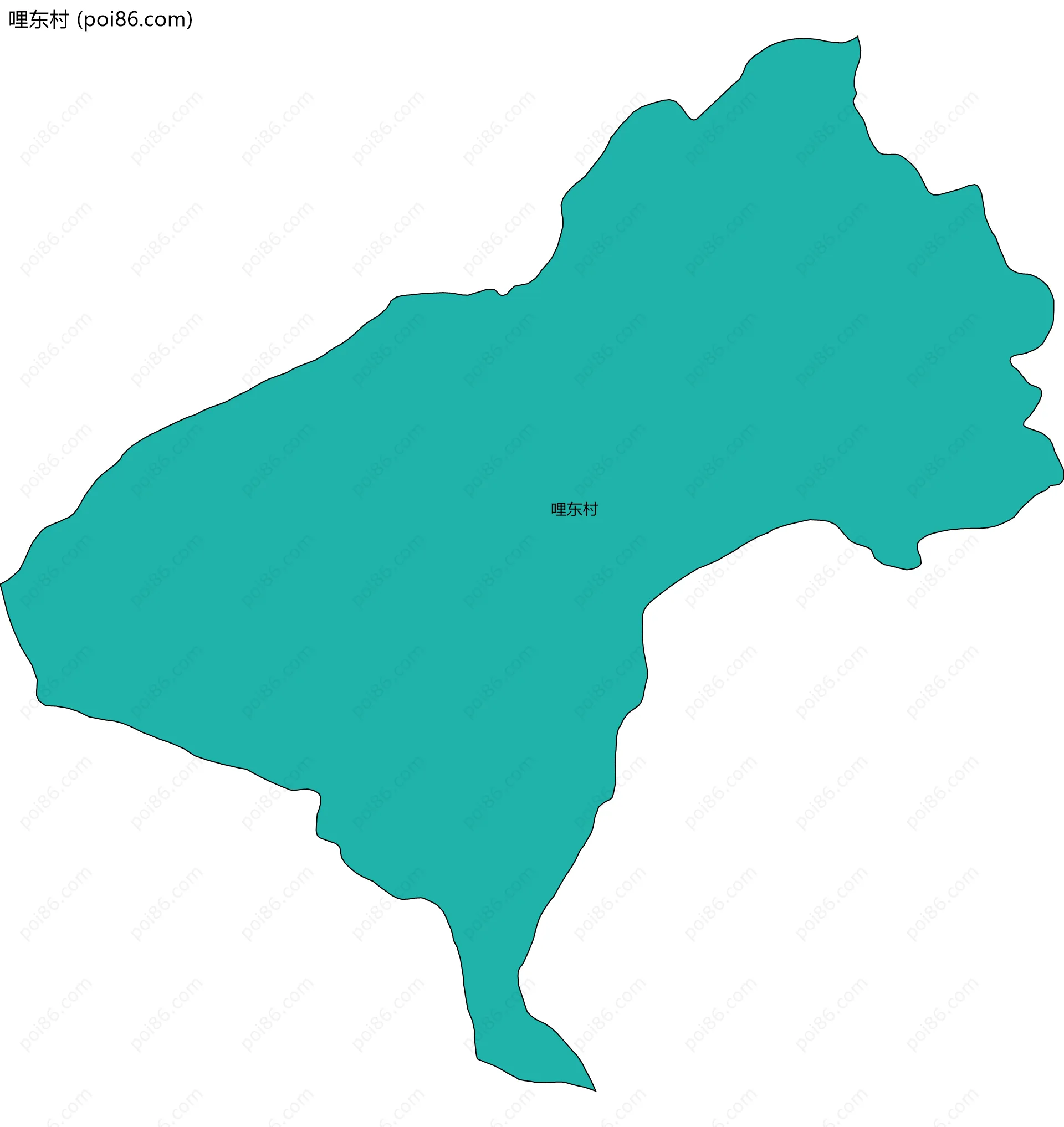 哩东村边界地图