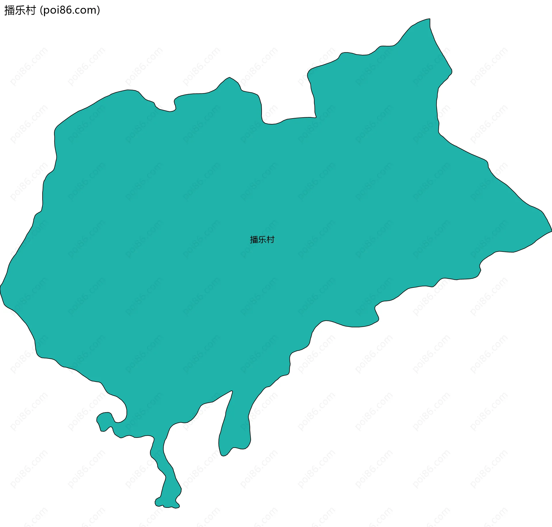 播乐村边界地图