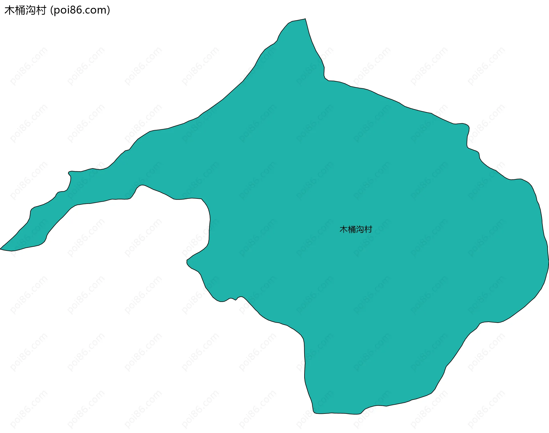 木桶沟村边界地图