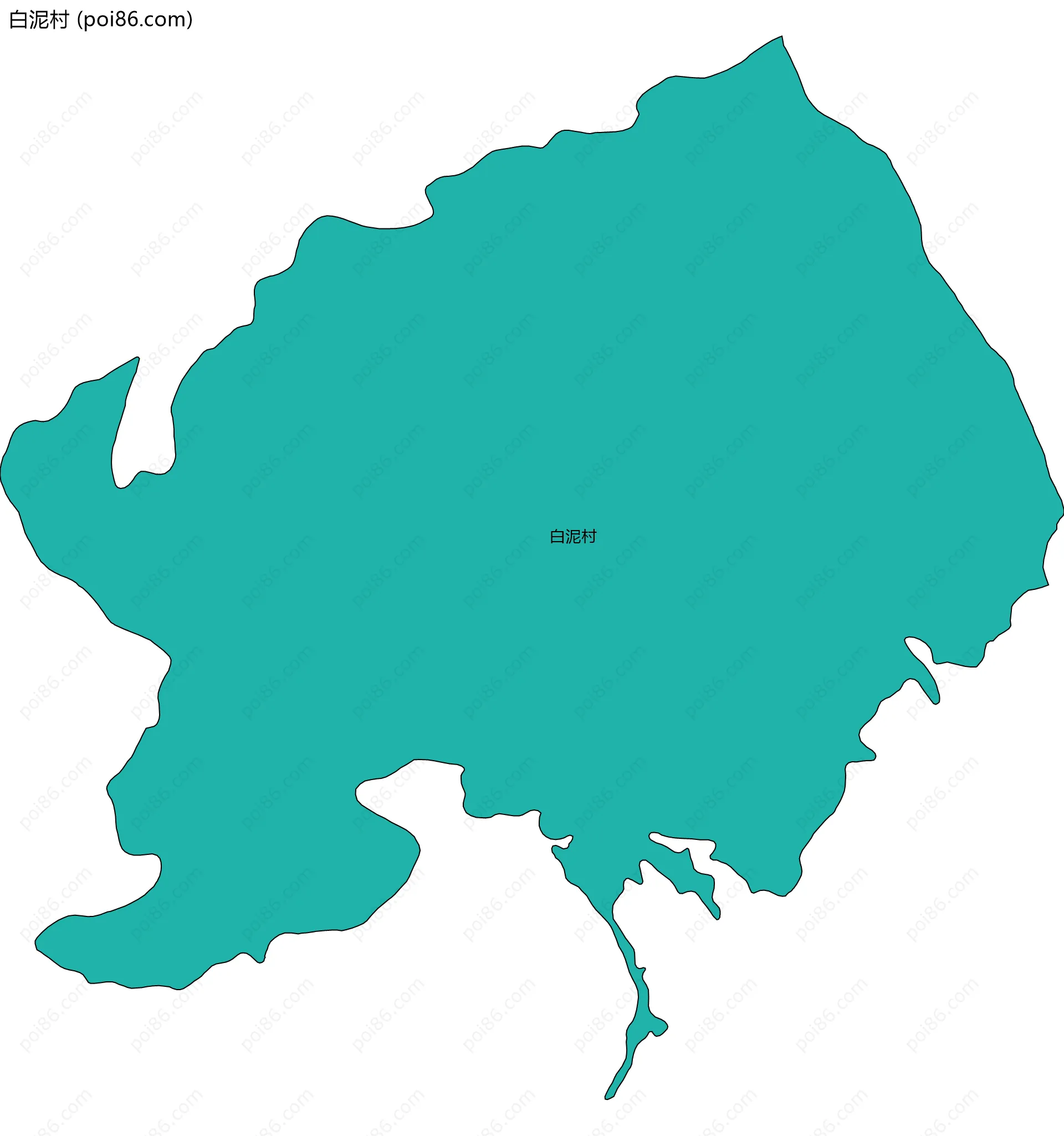 白泥村边界地图