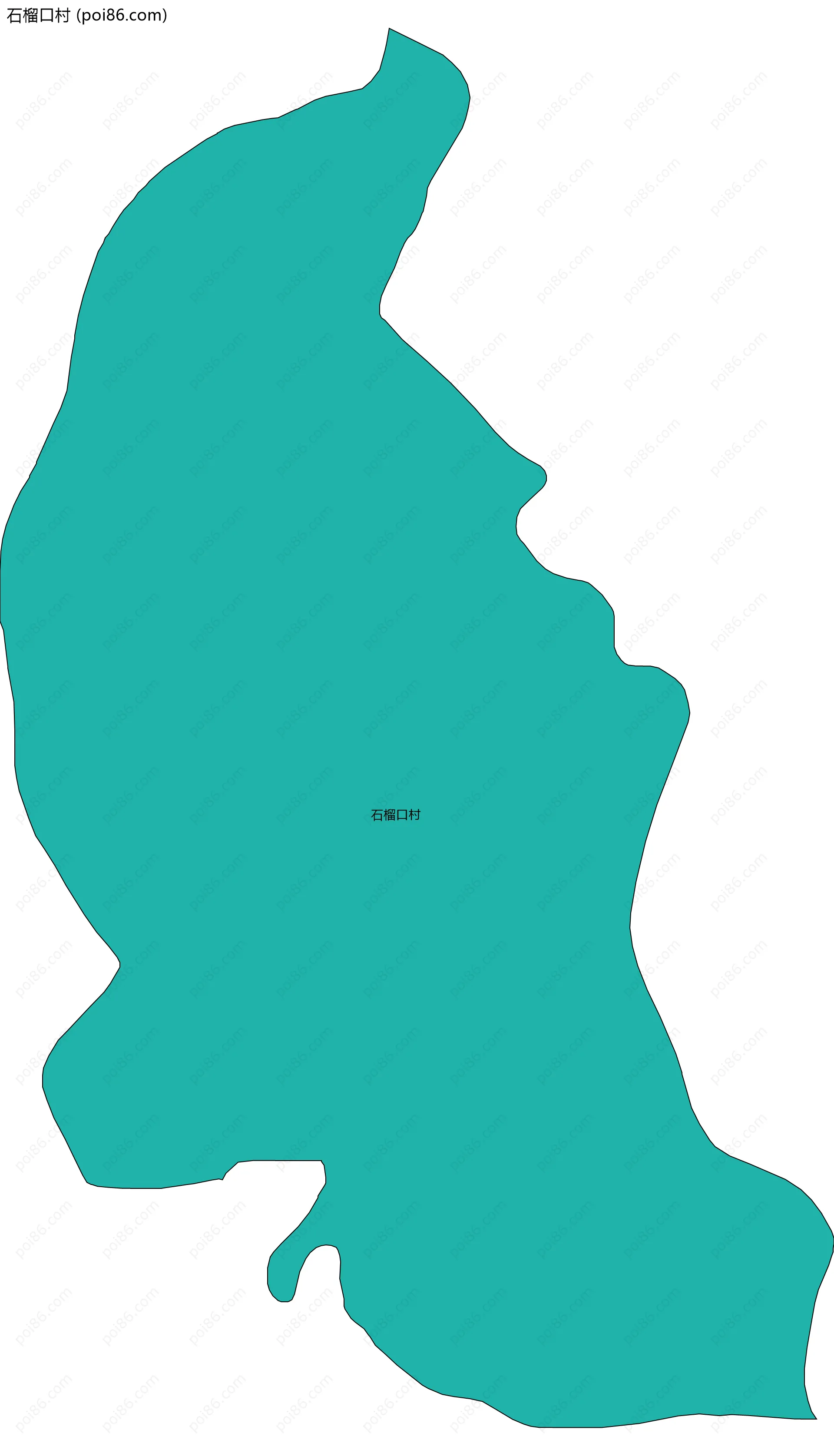 石榴口村边界地图