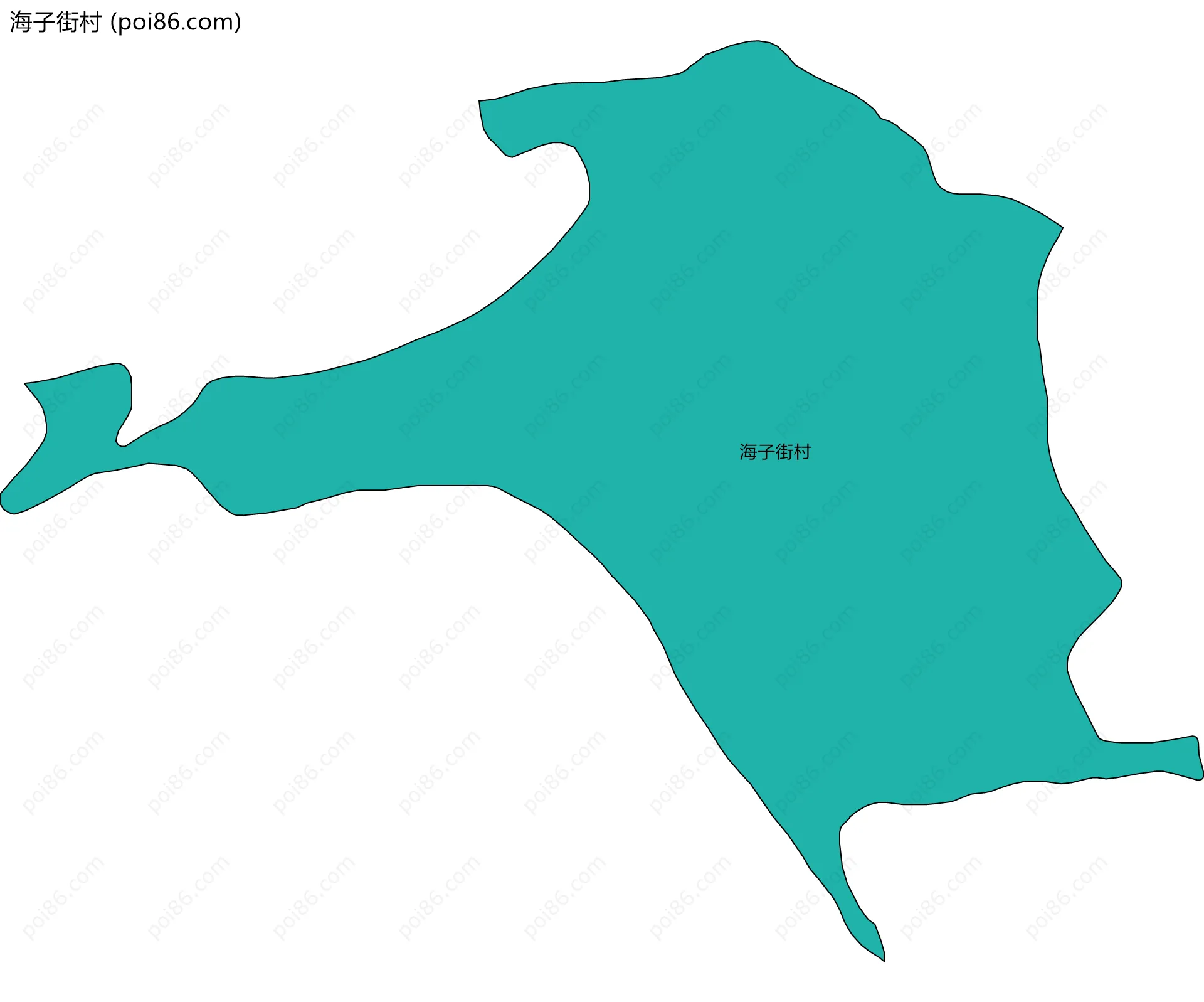 海子街村边界地图