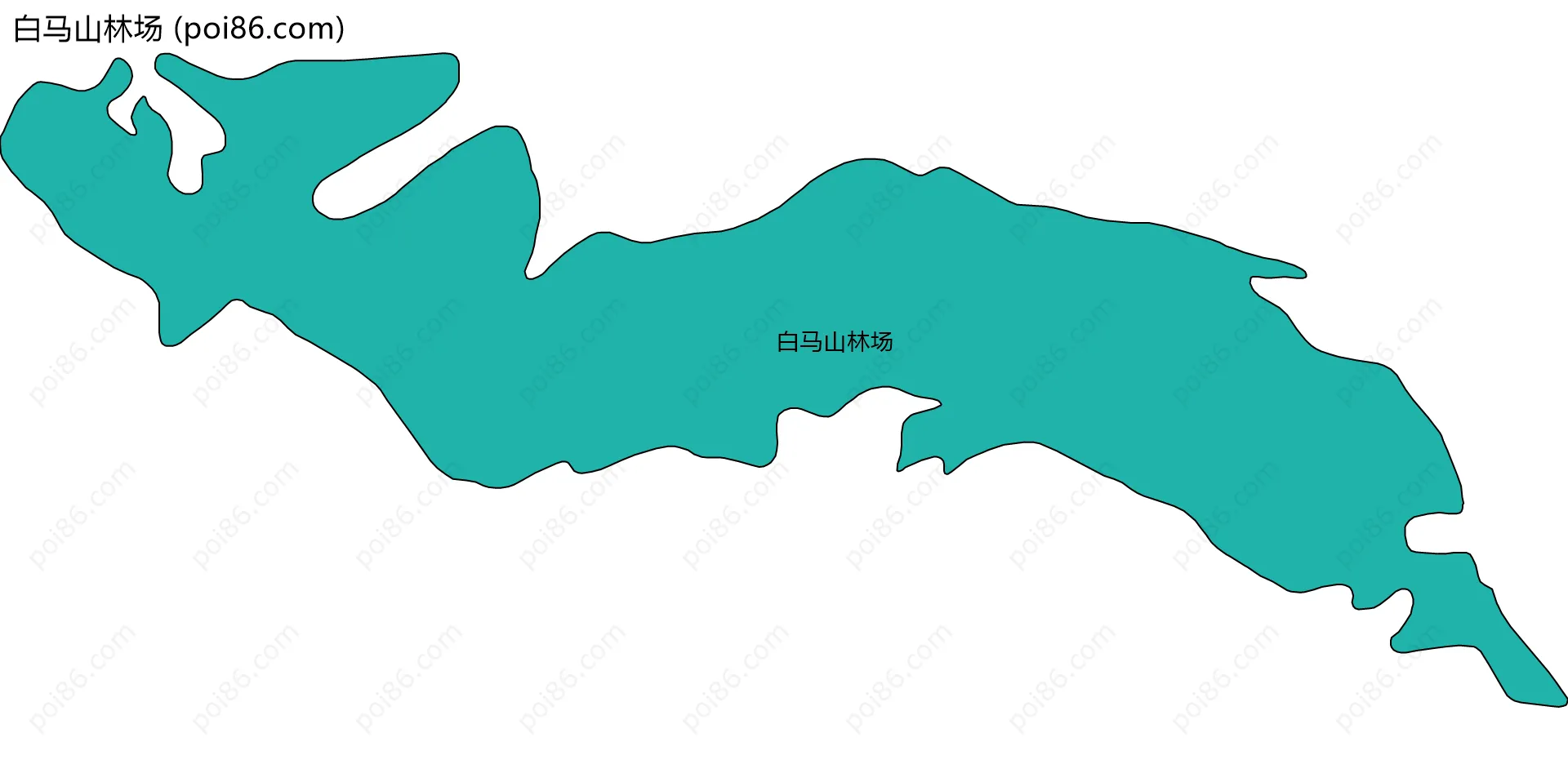 白马山林场边界地图