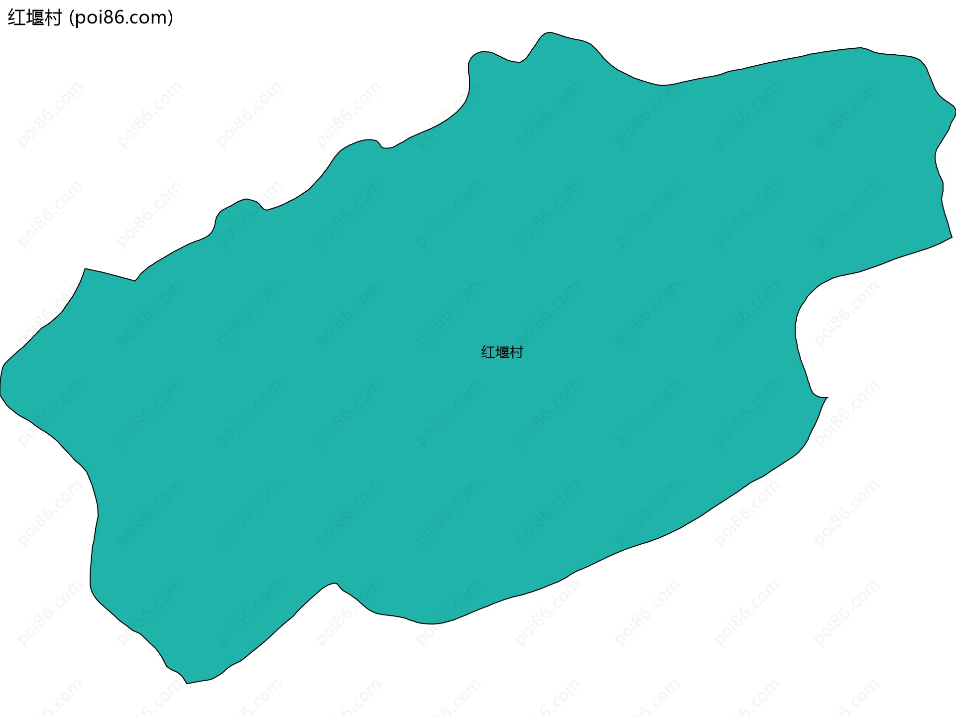 红堰村边界地图