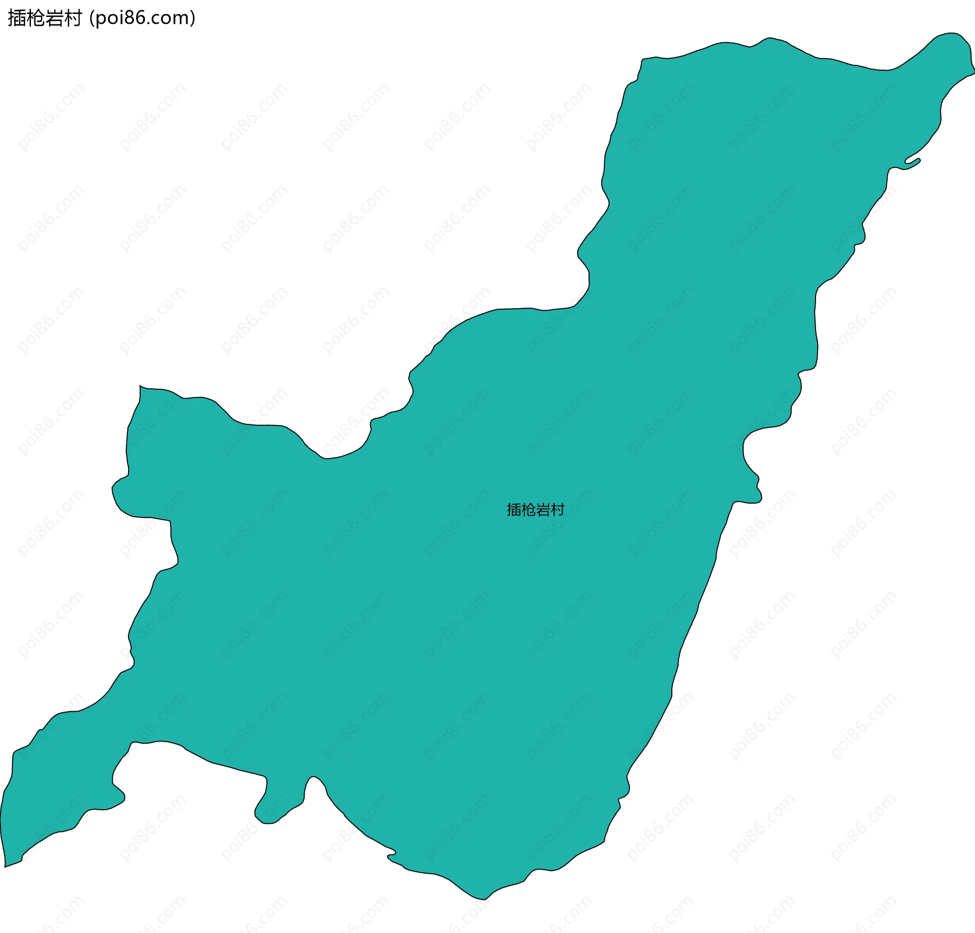 插枪岩村边界地图