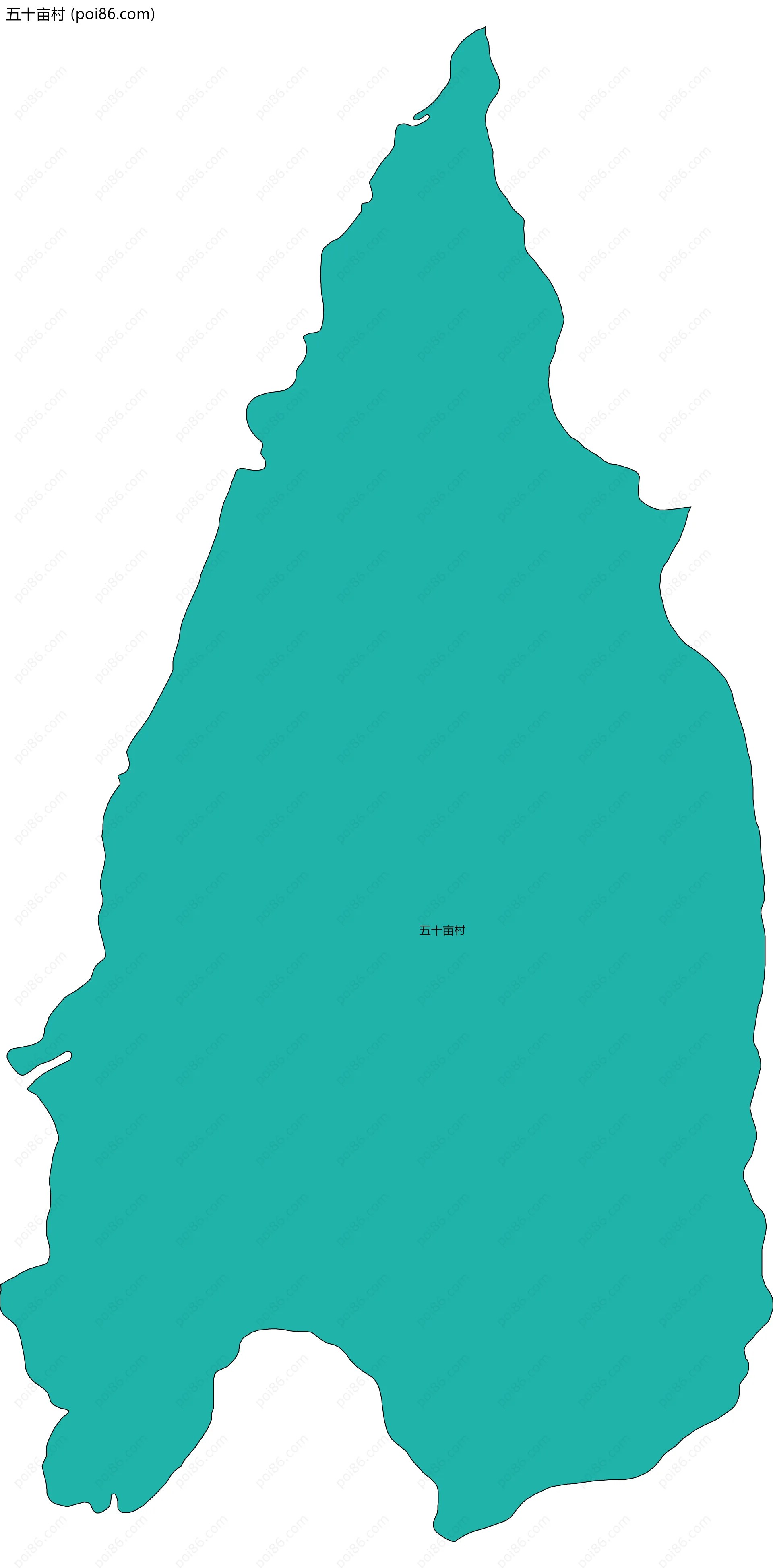 五十亩村边界地图