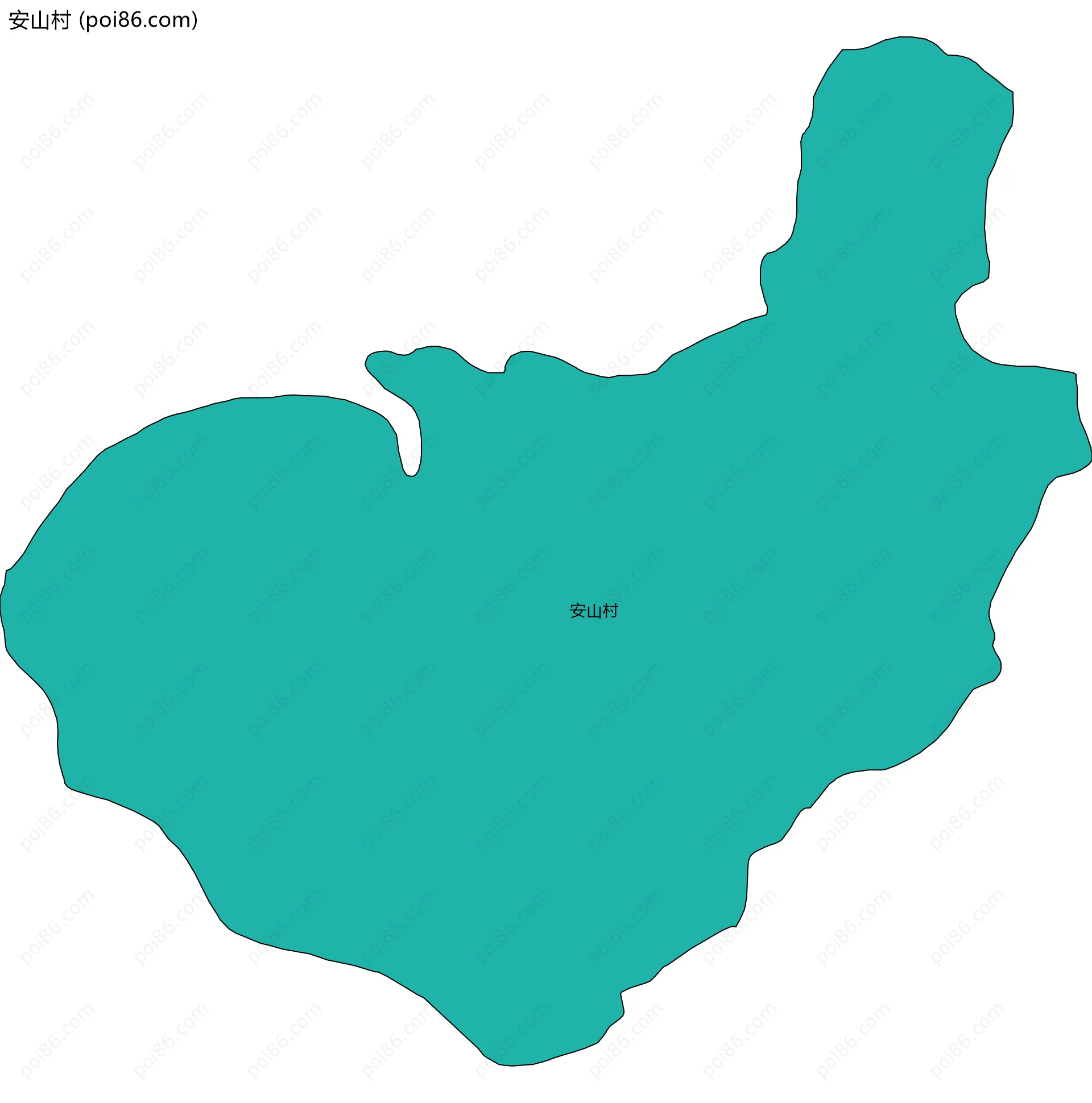 安山村边界地图