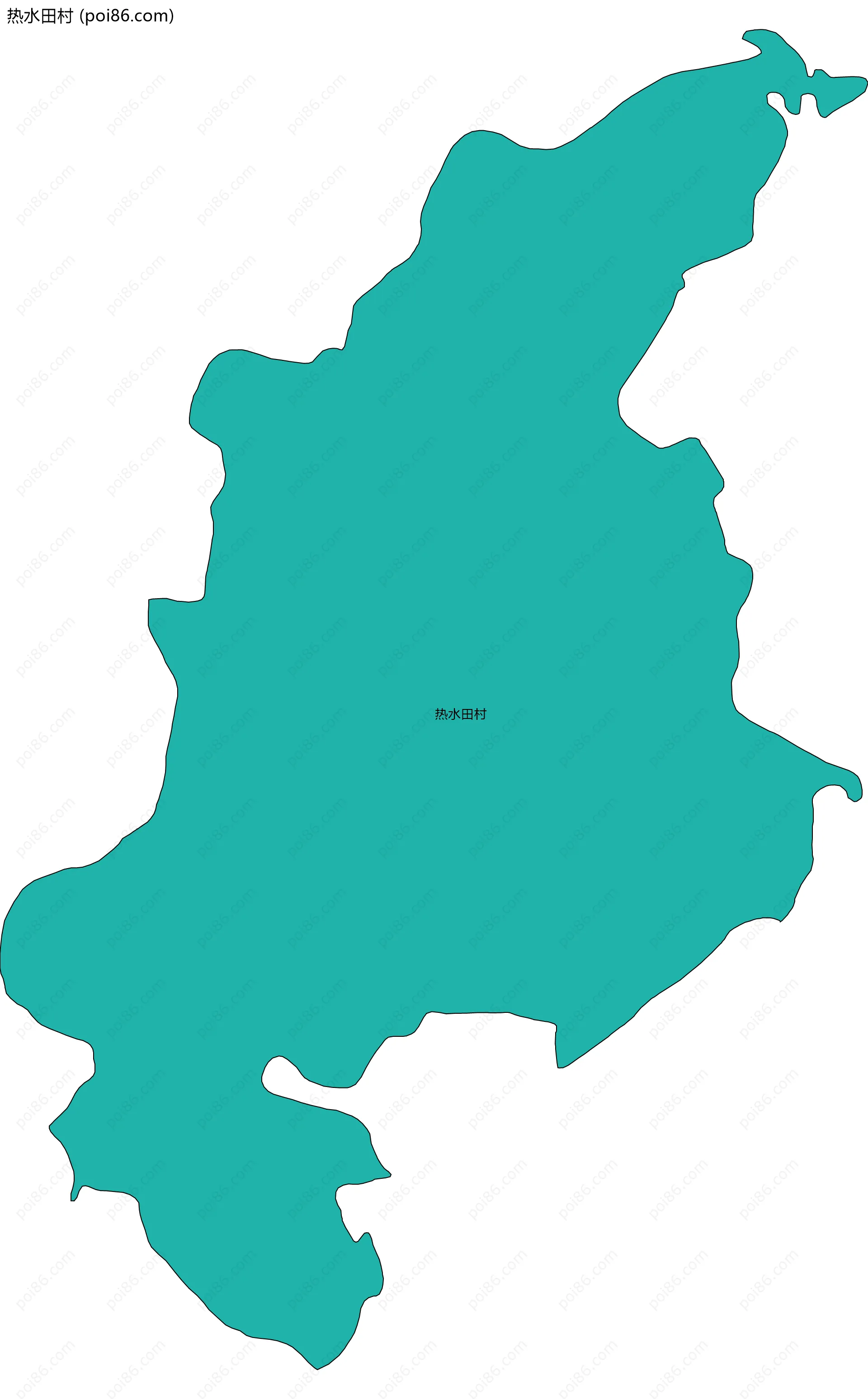 热水田村边界地图