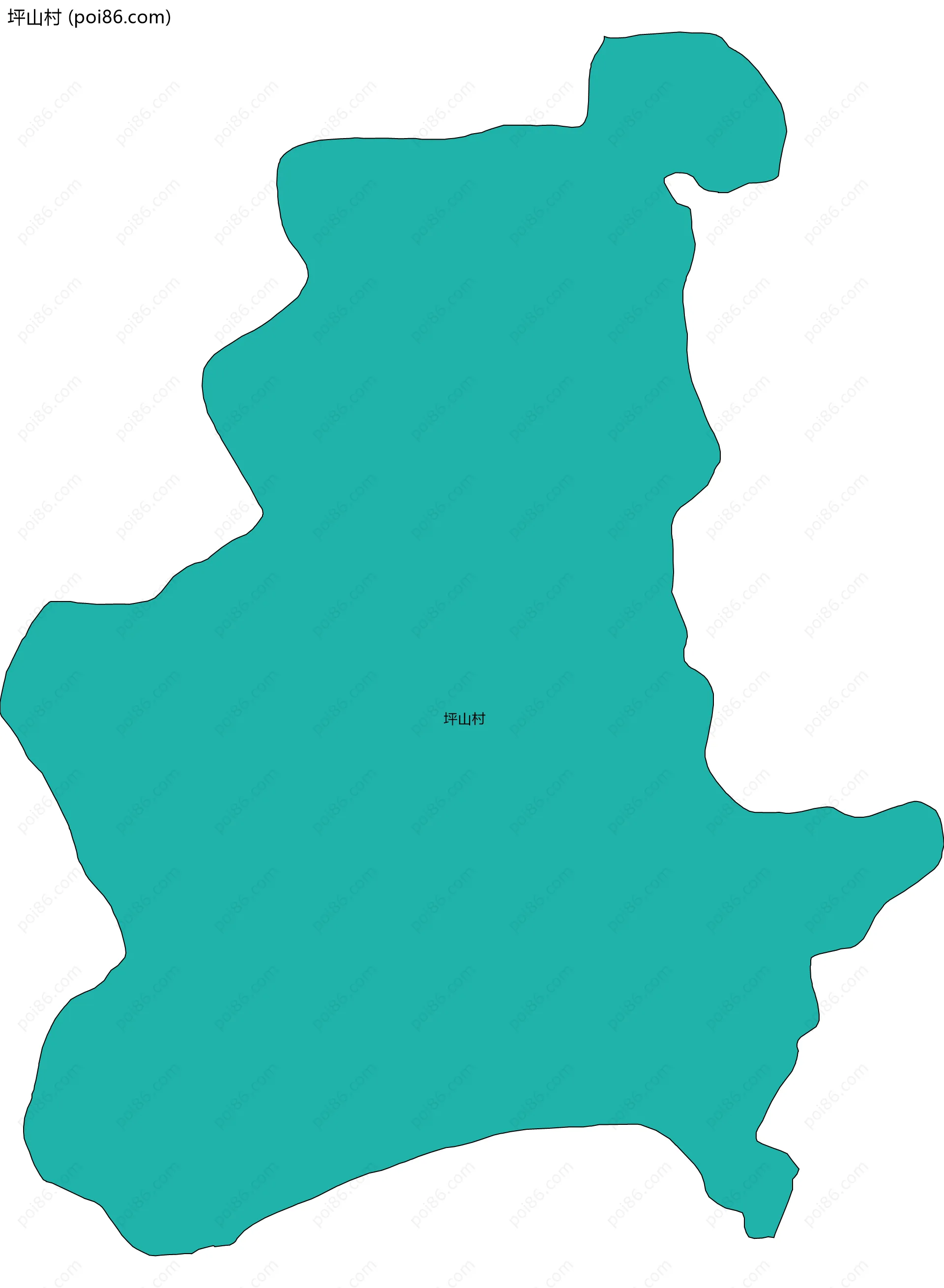 坪山村边界地图