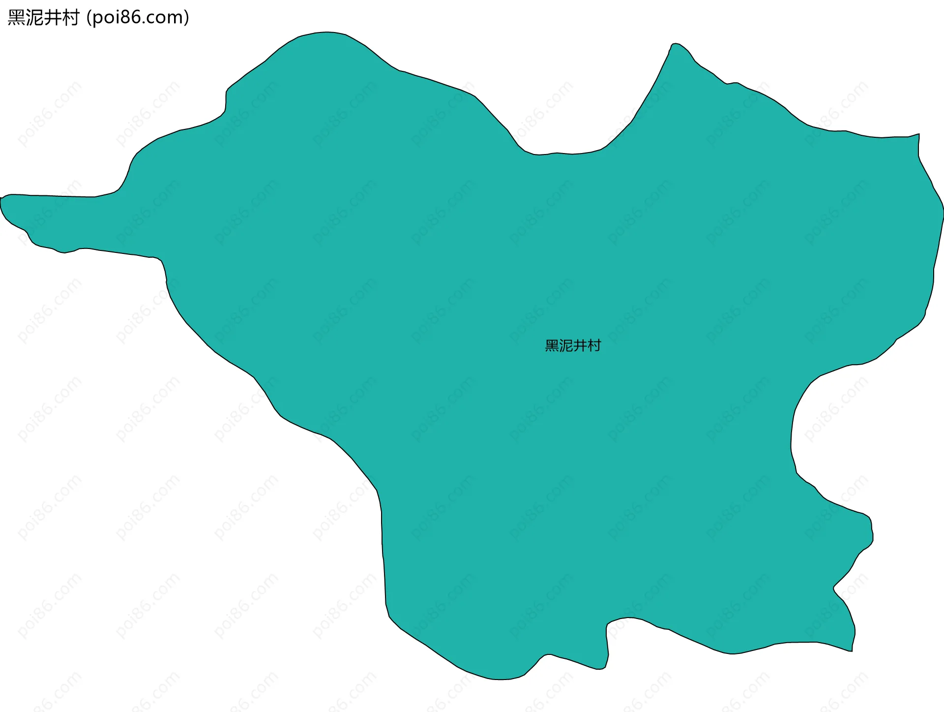 黑泥井村边界地图