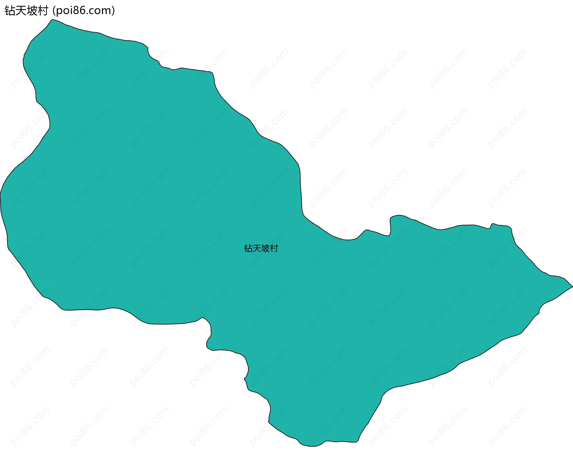 钻天坡村边界地图