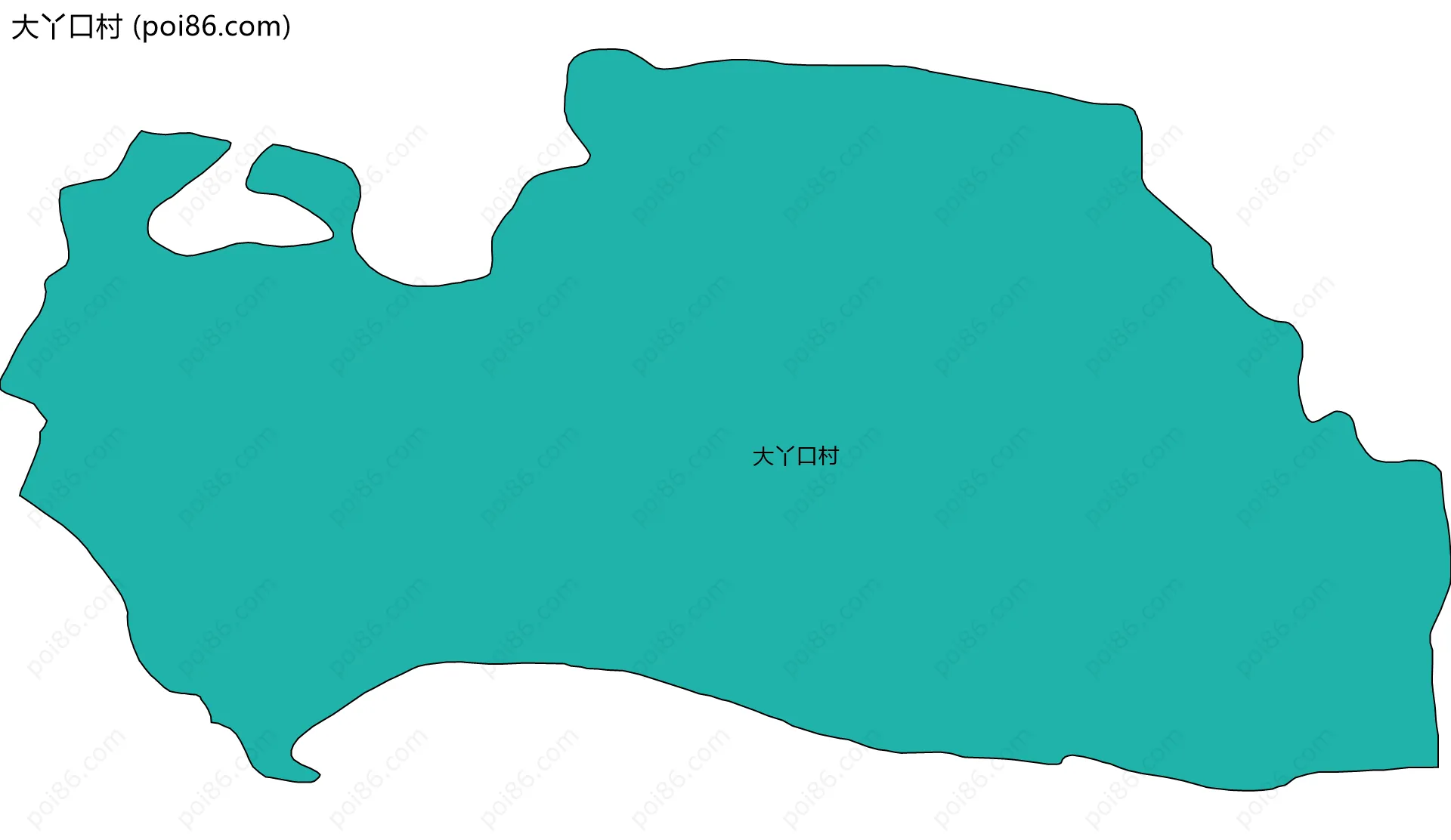 大丫口村边界地图