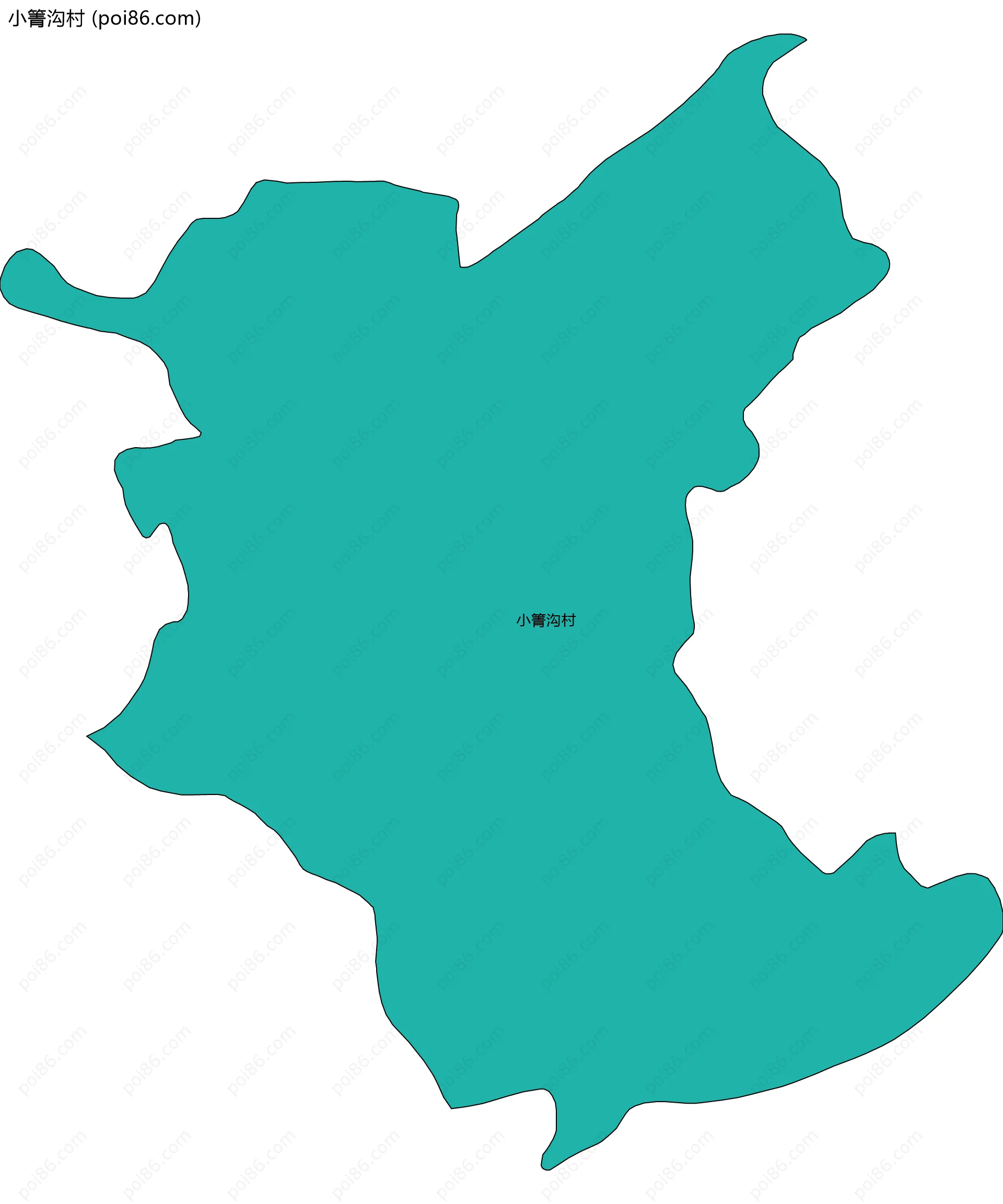 小箐沟村边界地图