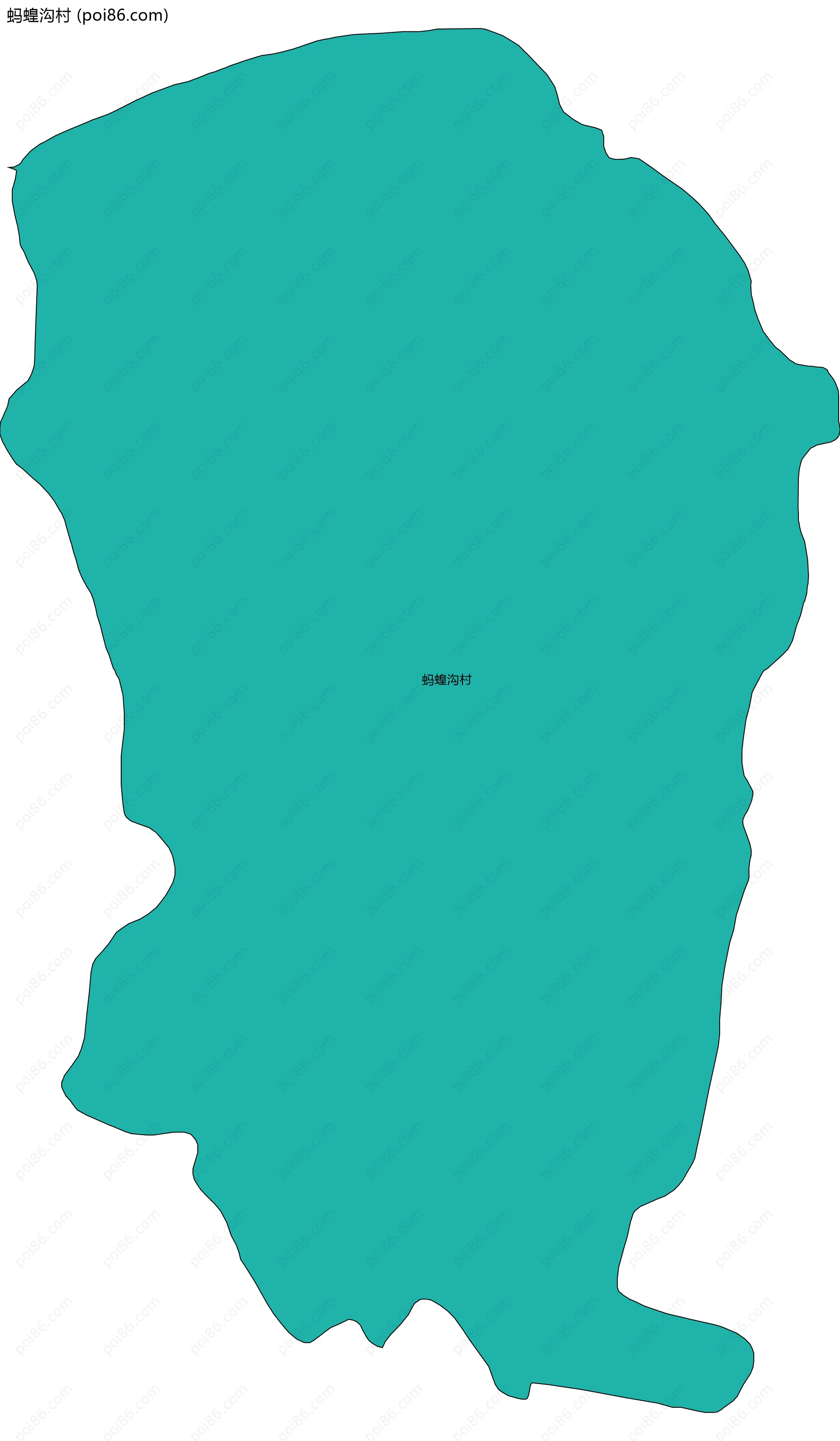 蚂蝗沟村边界地图