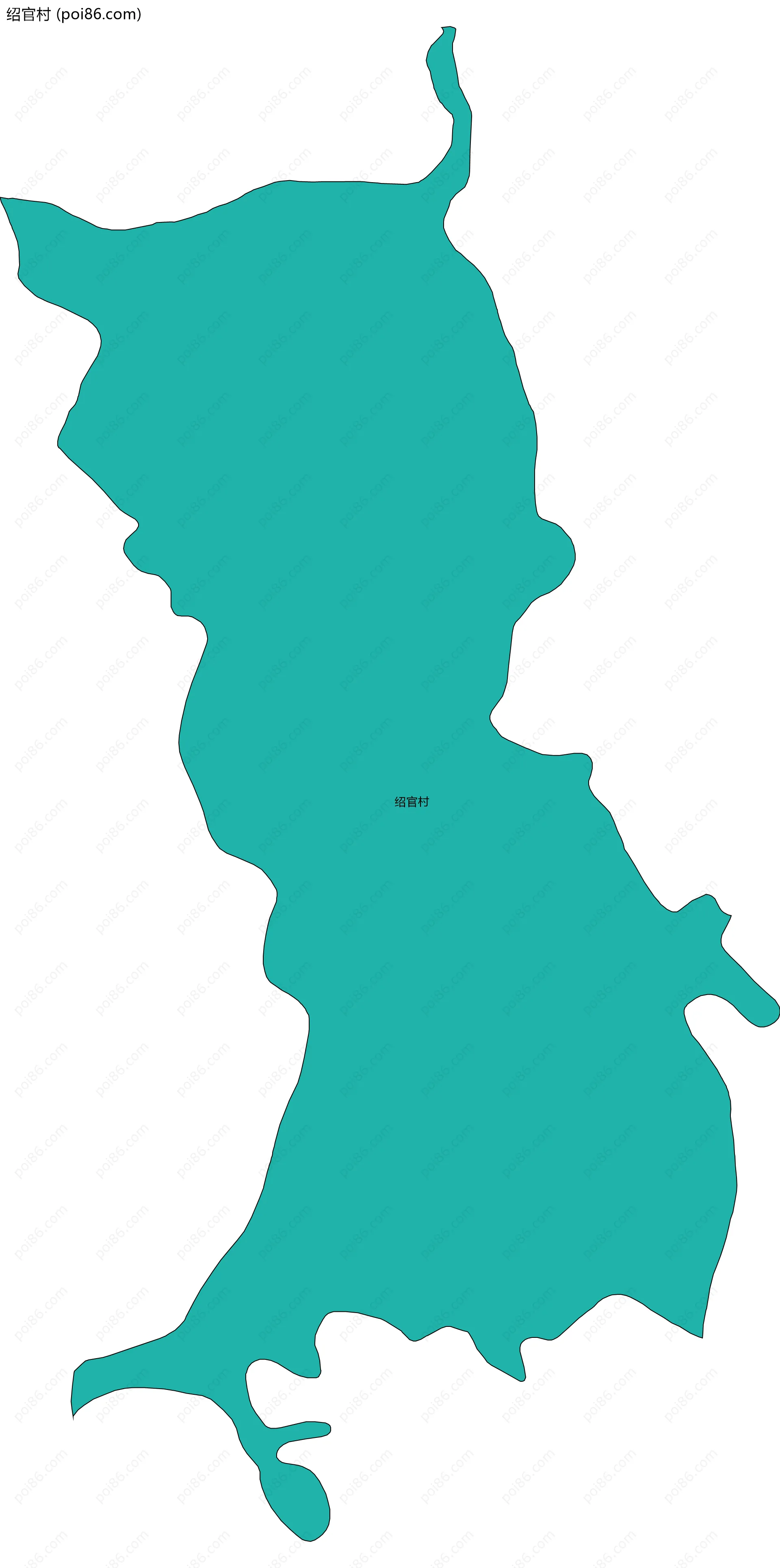 绍官村边界地图