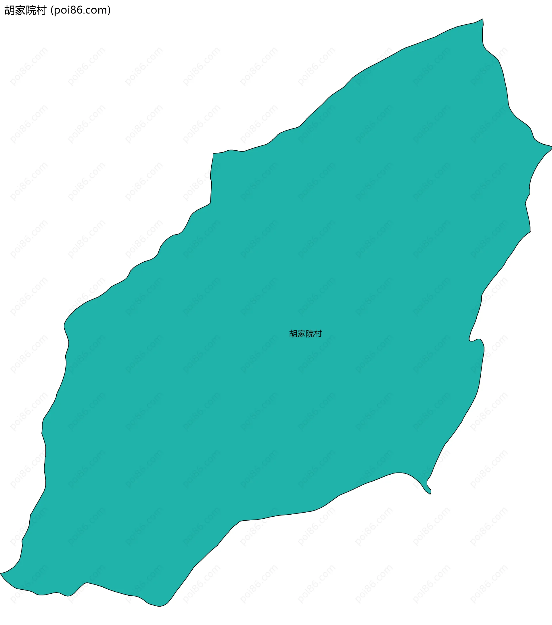 胡家院村边界地图