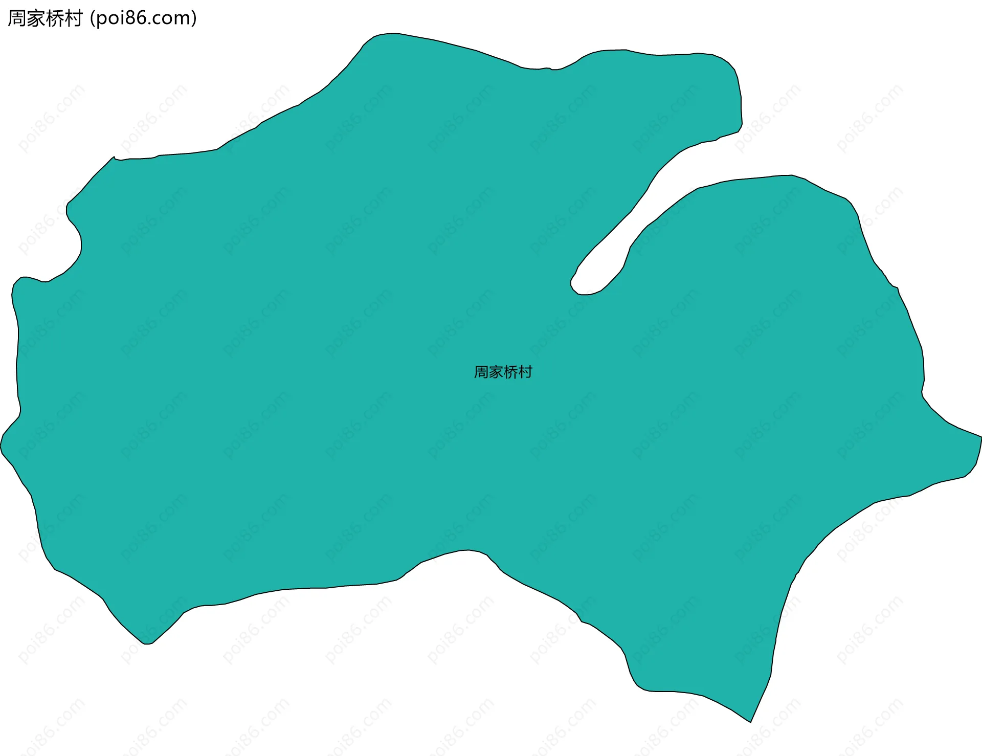 周家桥村边界地图