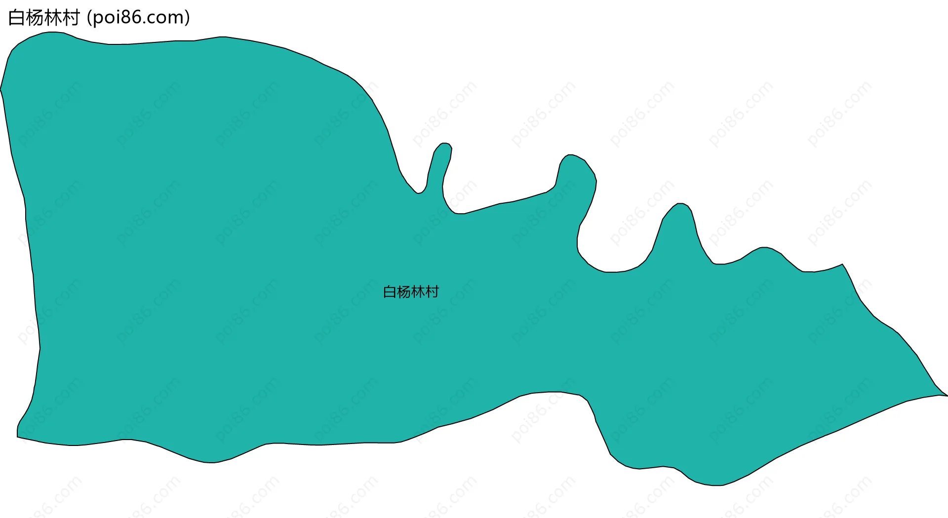 白杨林村边界地图