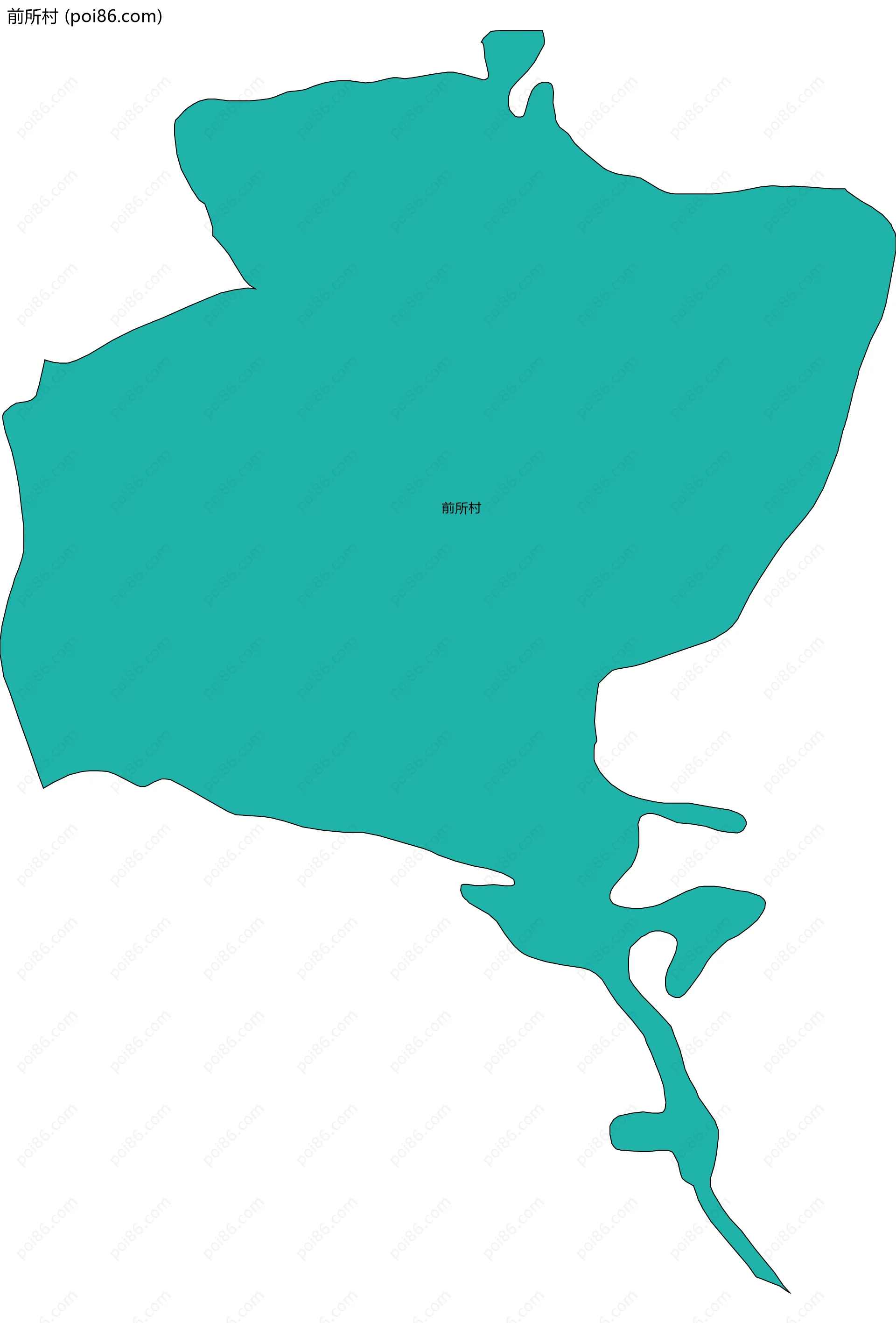 前所村边界地图