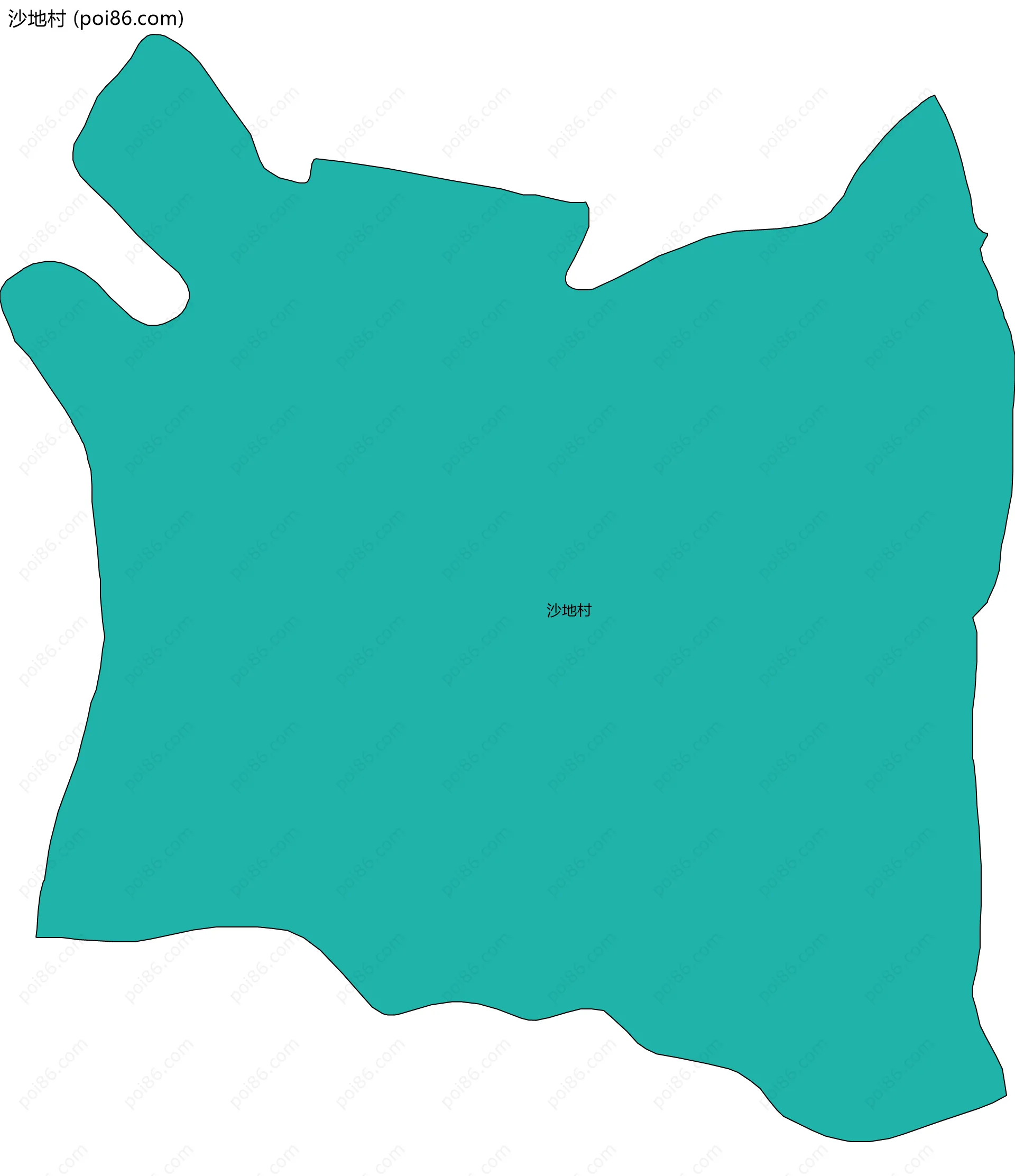 沙地村边界地图