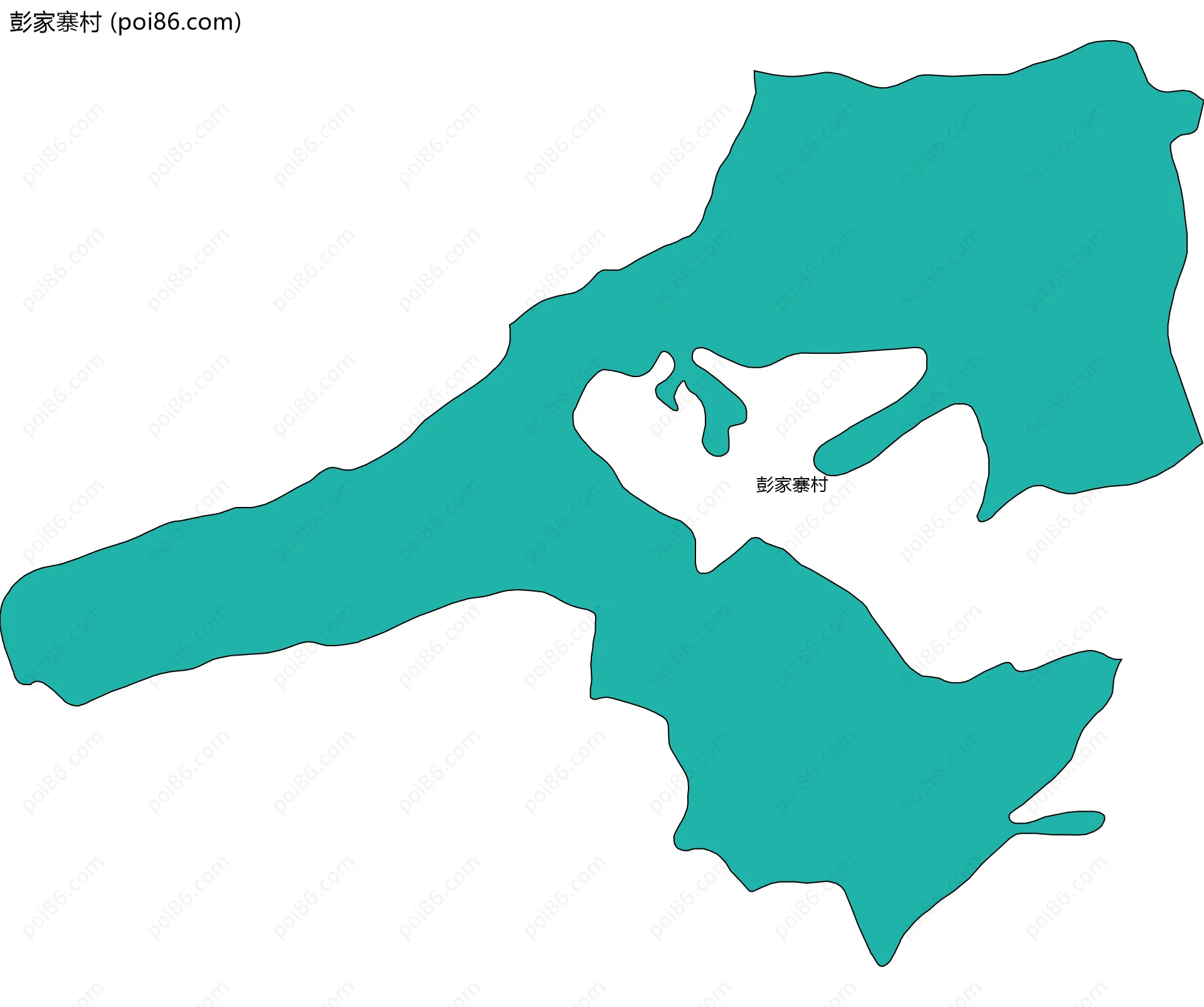 彭家寨村边界地图