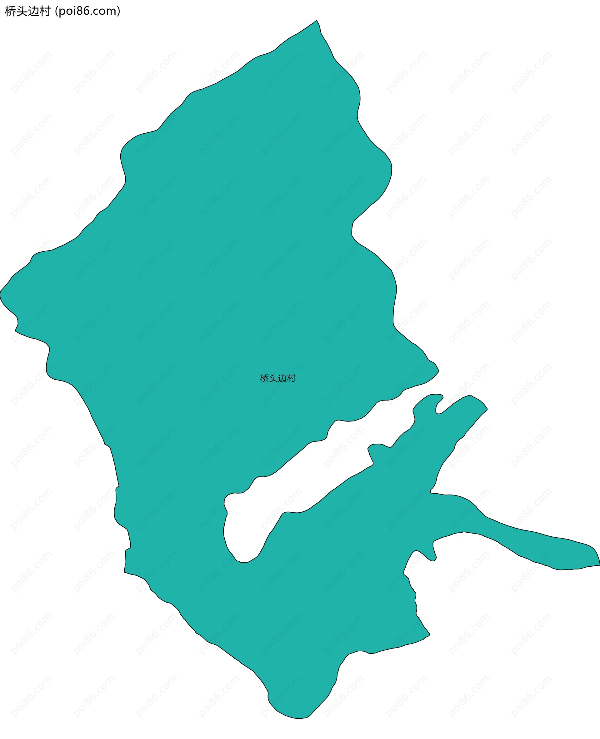 桥头边村边界地图
