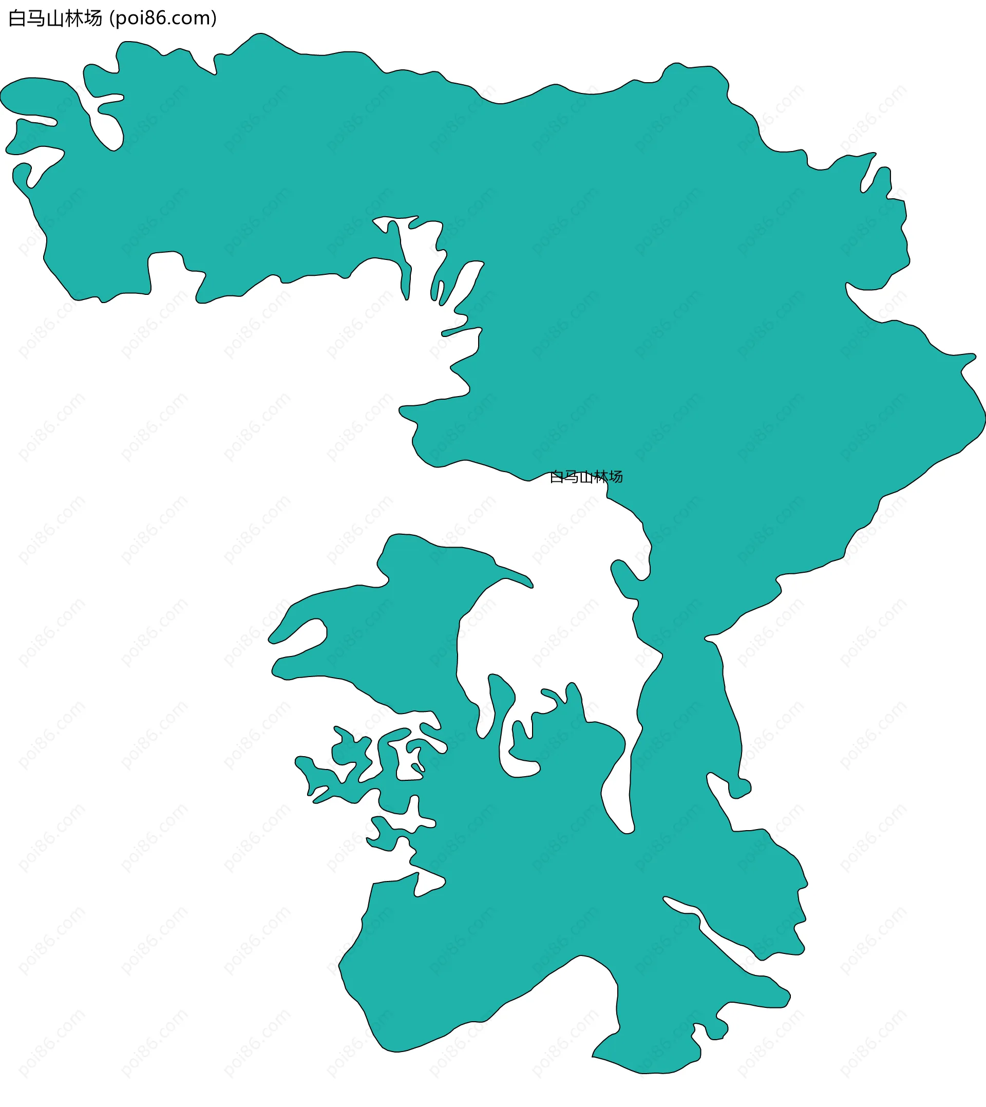 白马山林场边界地图