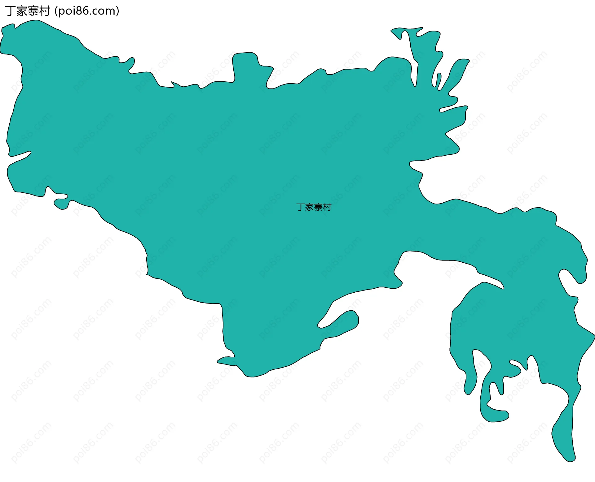 丁家寨村边界地图