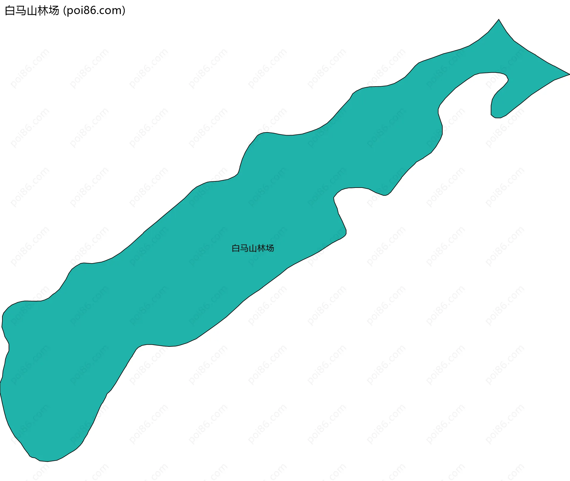 白马山林场边界地图