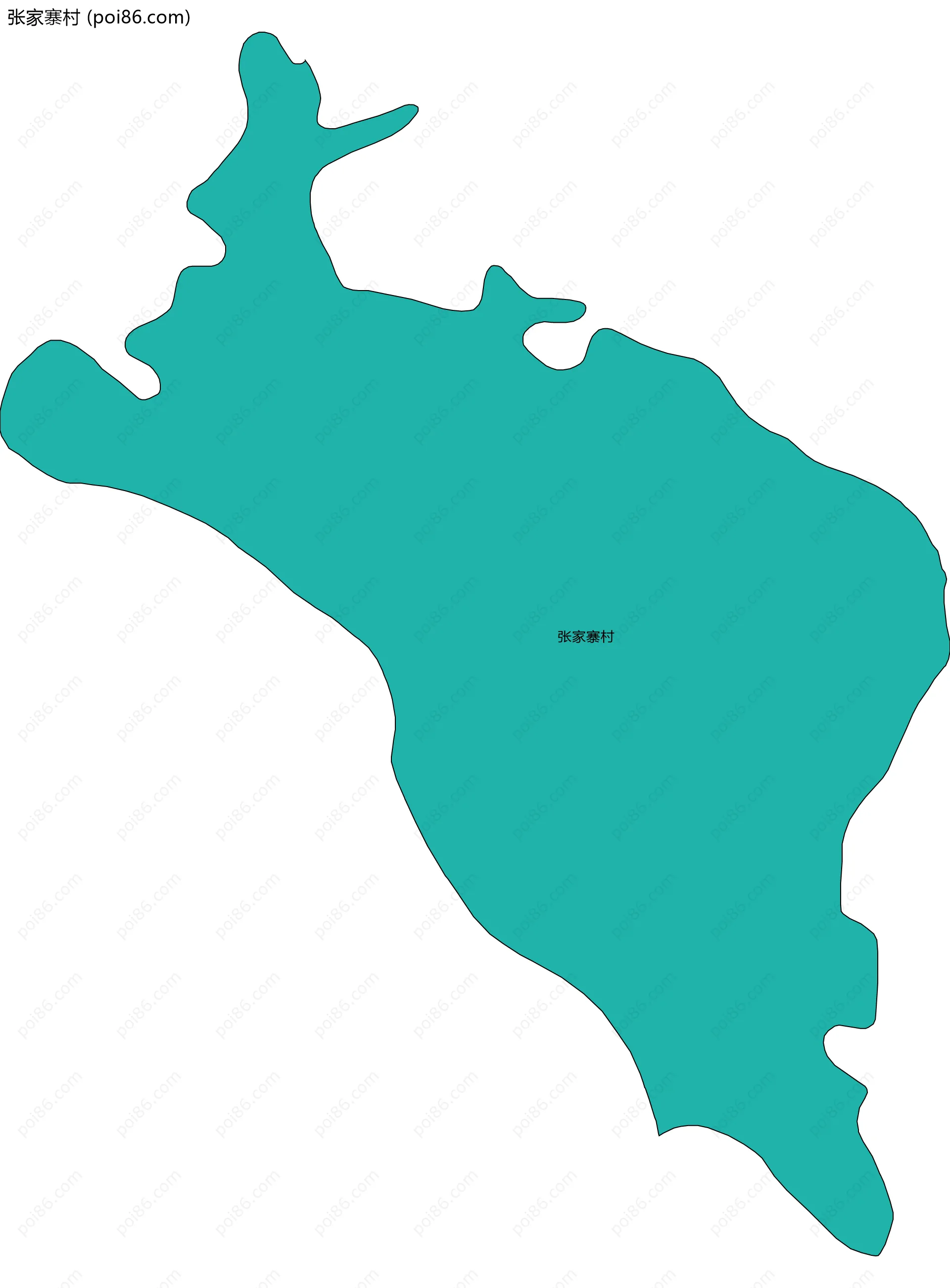 张家寨村边界地图