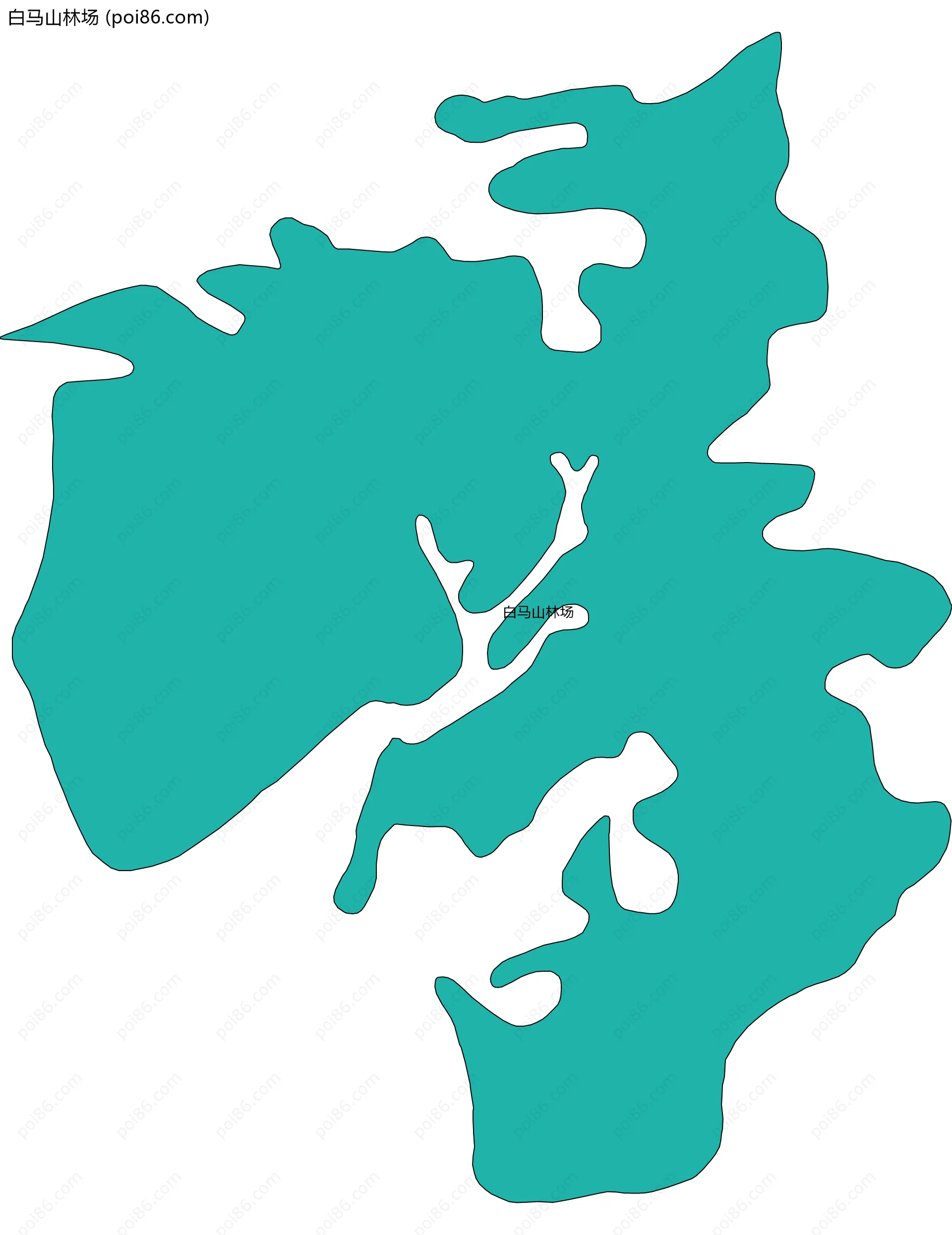 白马山林场边界地图