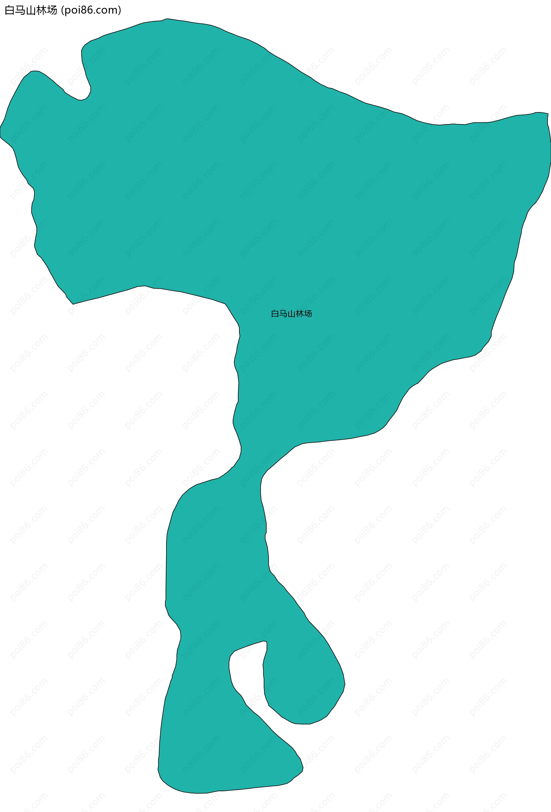 白马山林场边界地图