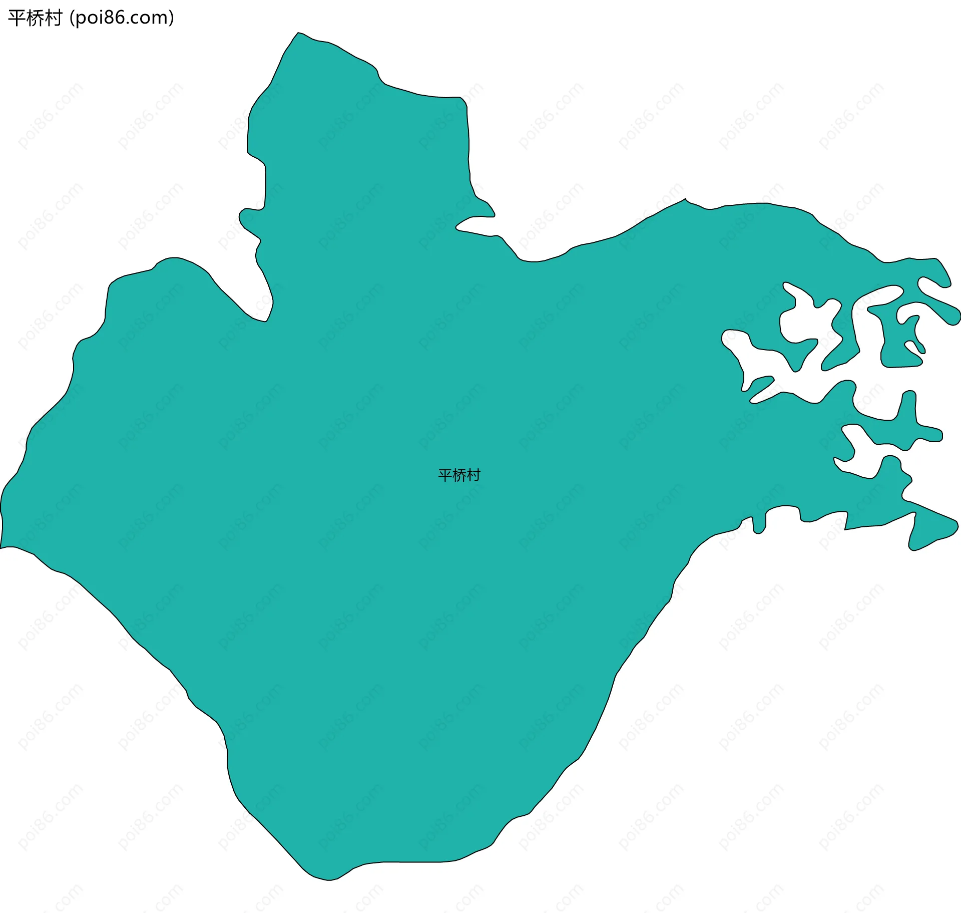 平桥村边界地图