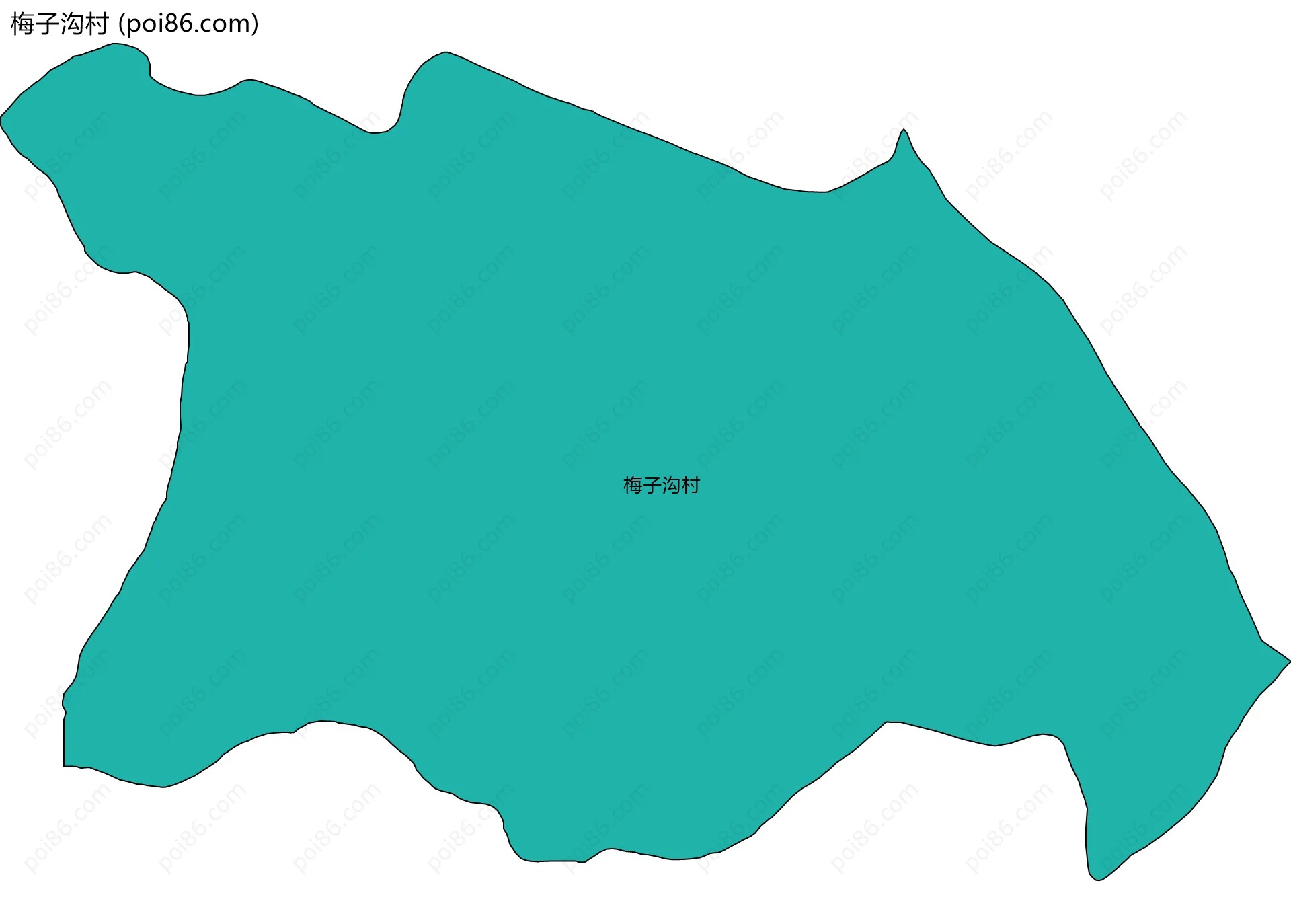 梅子沟村边界地图