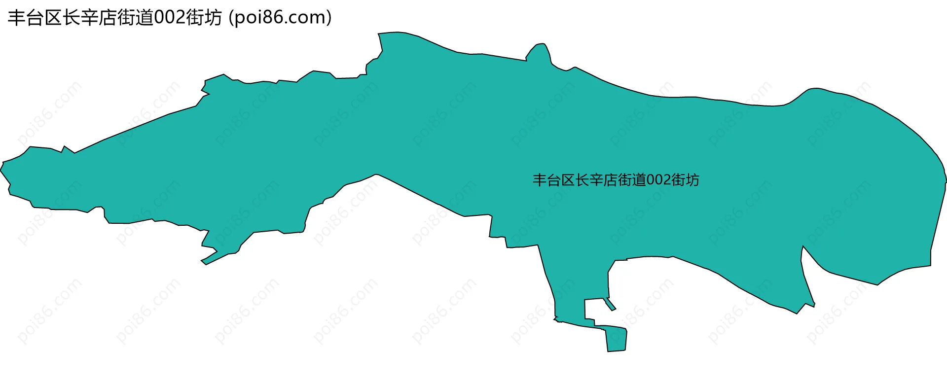 丰台区长辛店街道002街坊边界地图