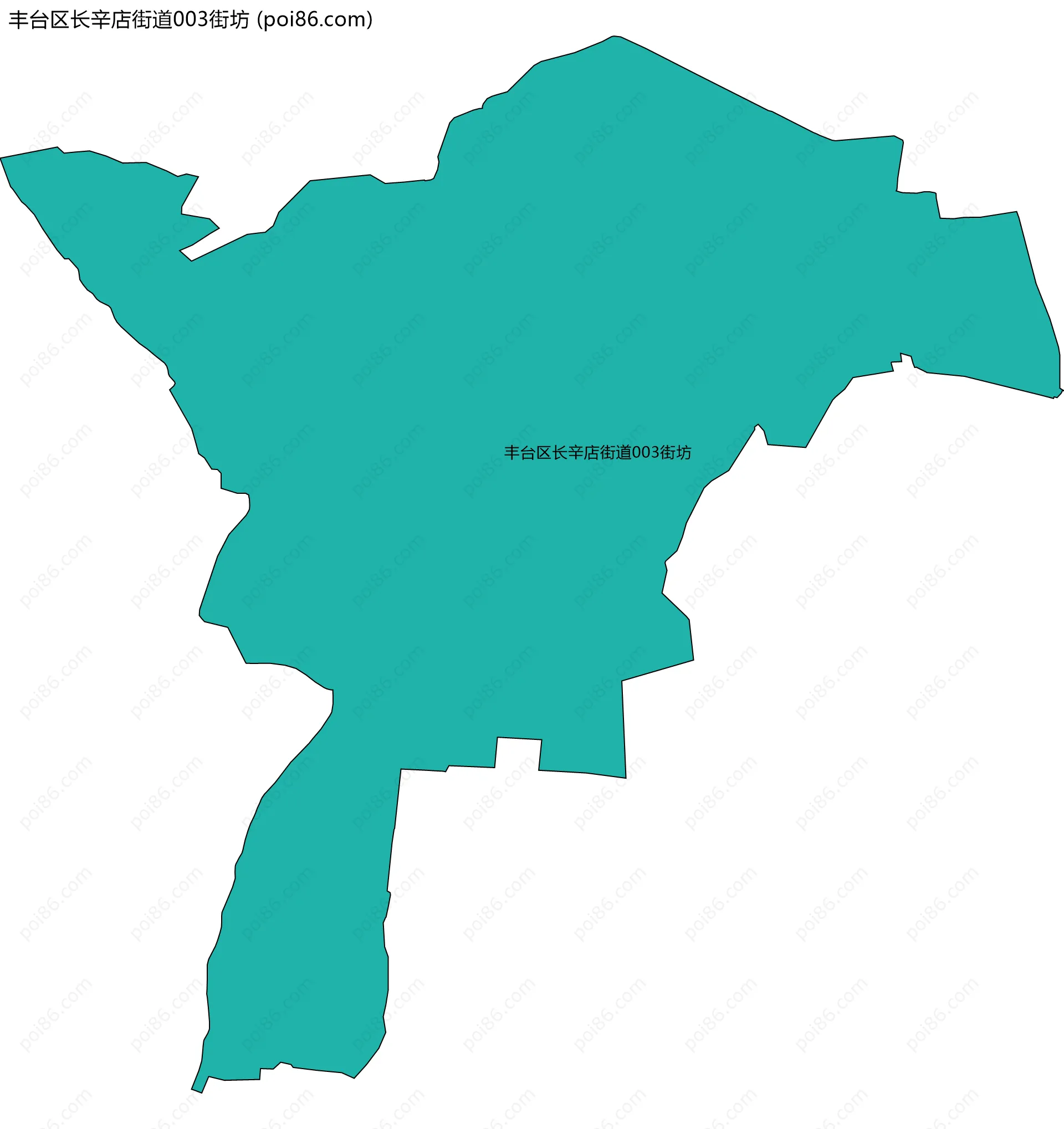 丰台区长辛店街道003街坊边界地图