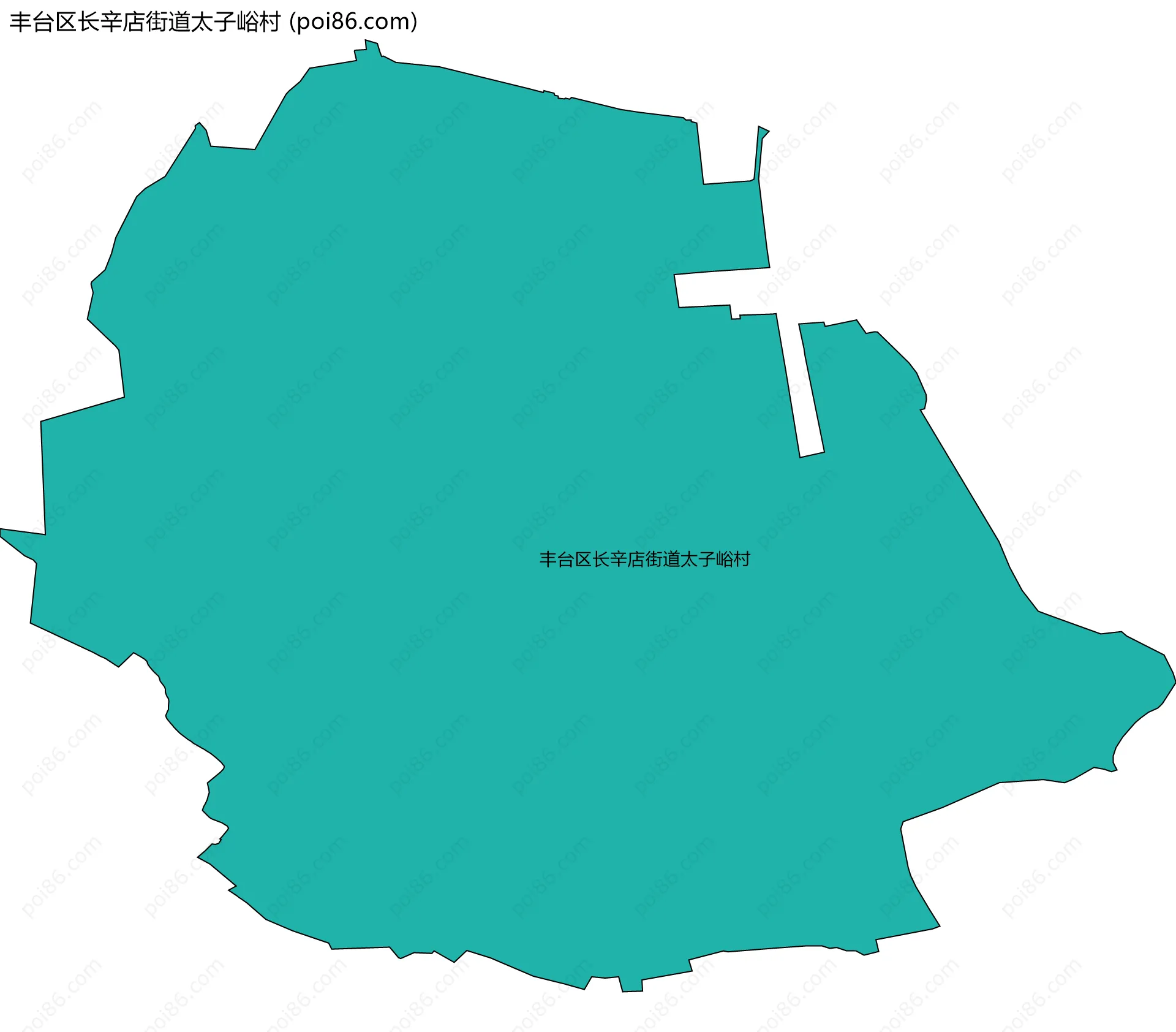 丰台区长辛店街道太子峪村边界地图