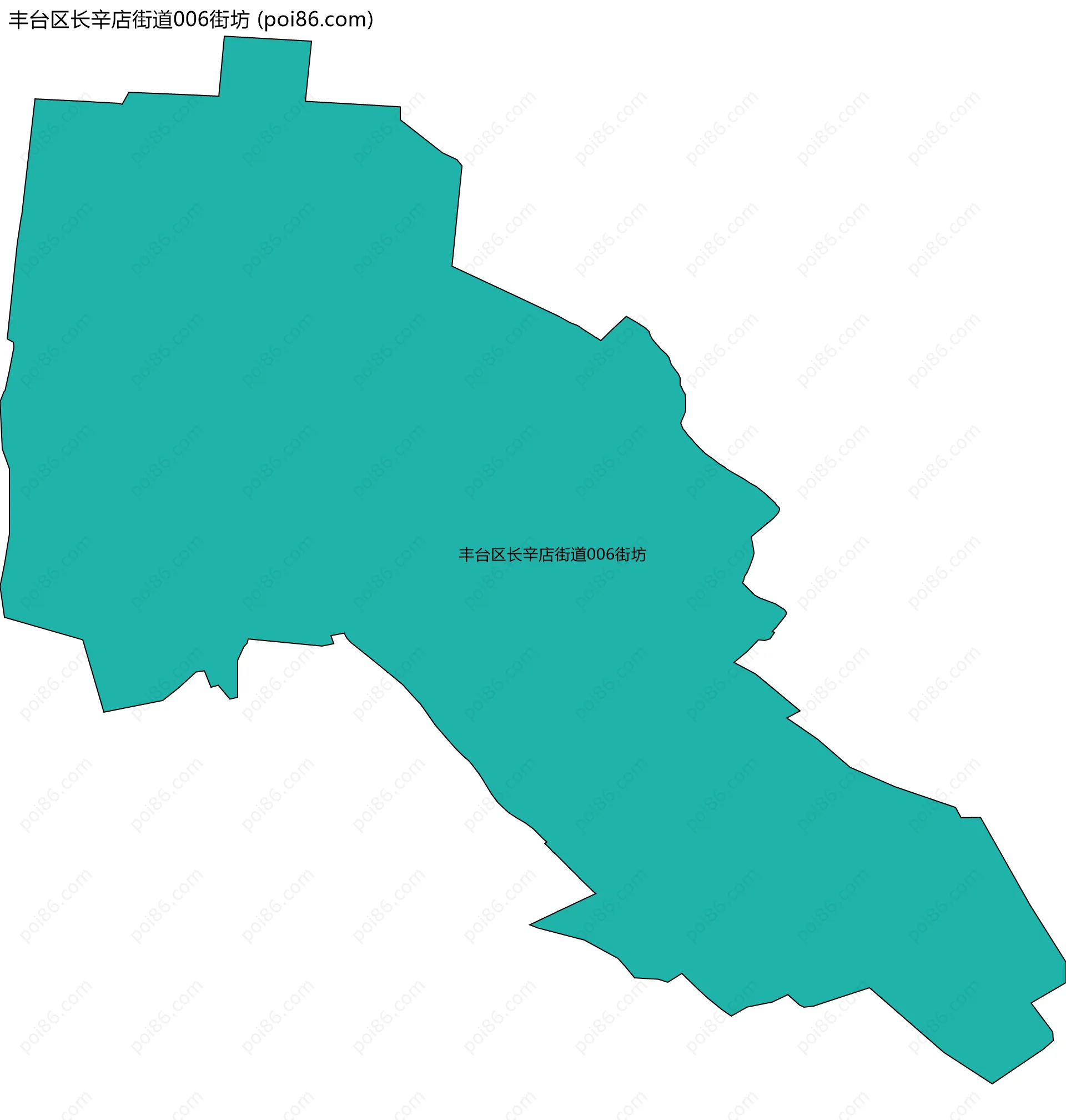 丰台区长辛店街道006街坊边界地图