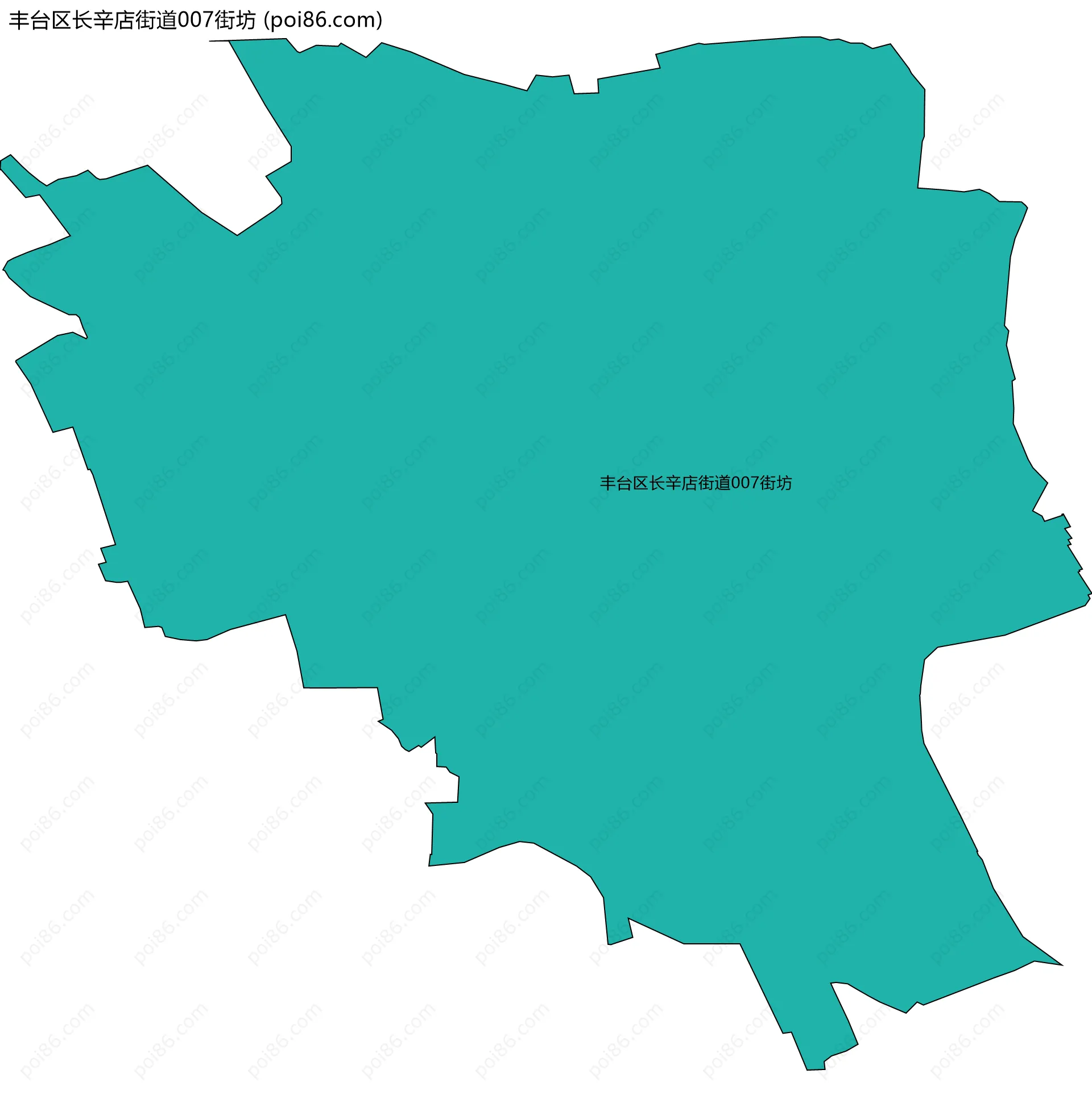 丰台区长辛店街道007街坊边界地图