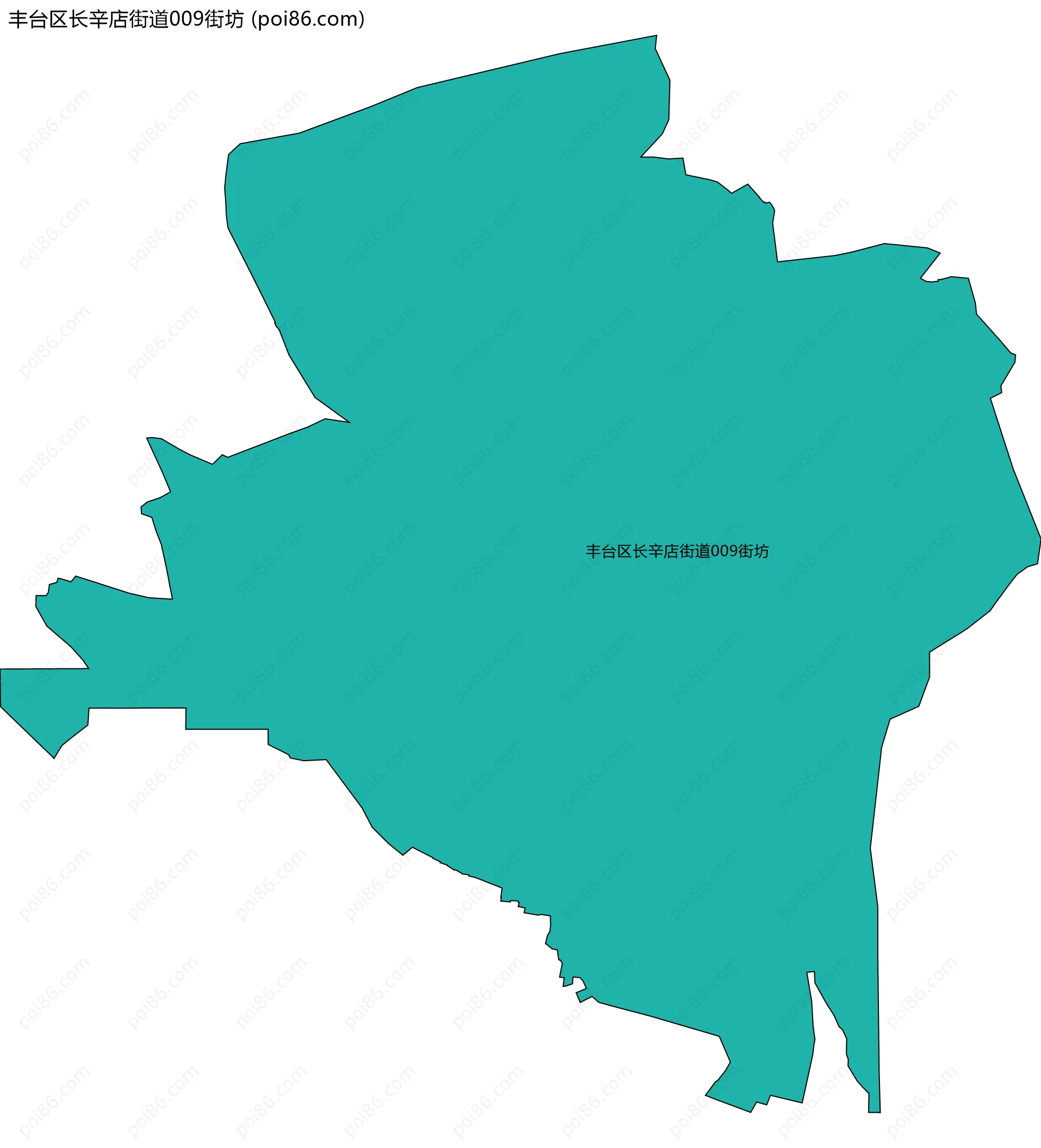 丰台区长辛店街道009街坊边界地图