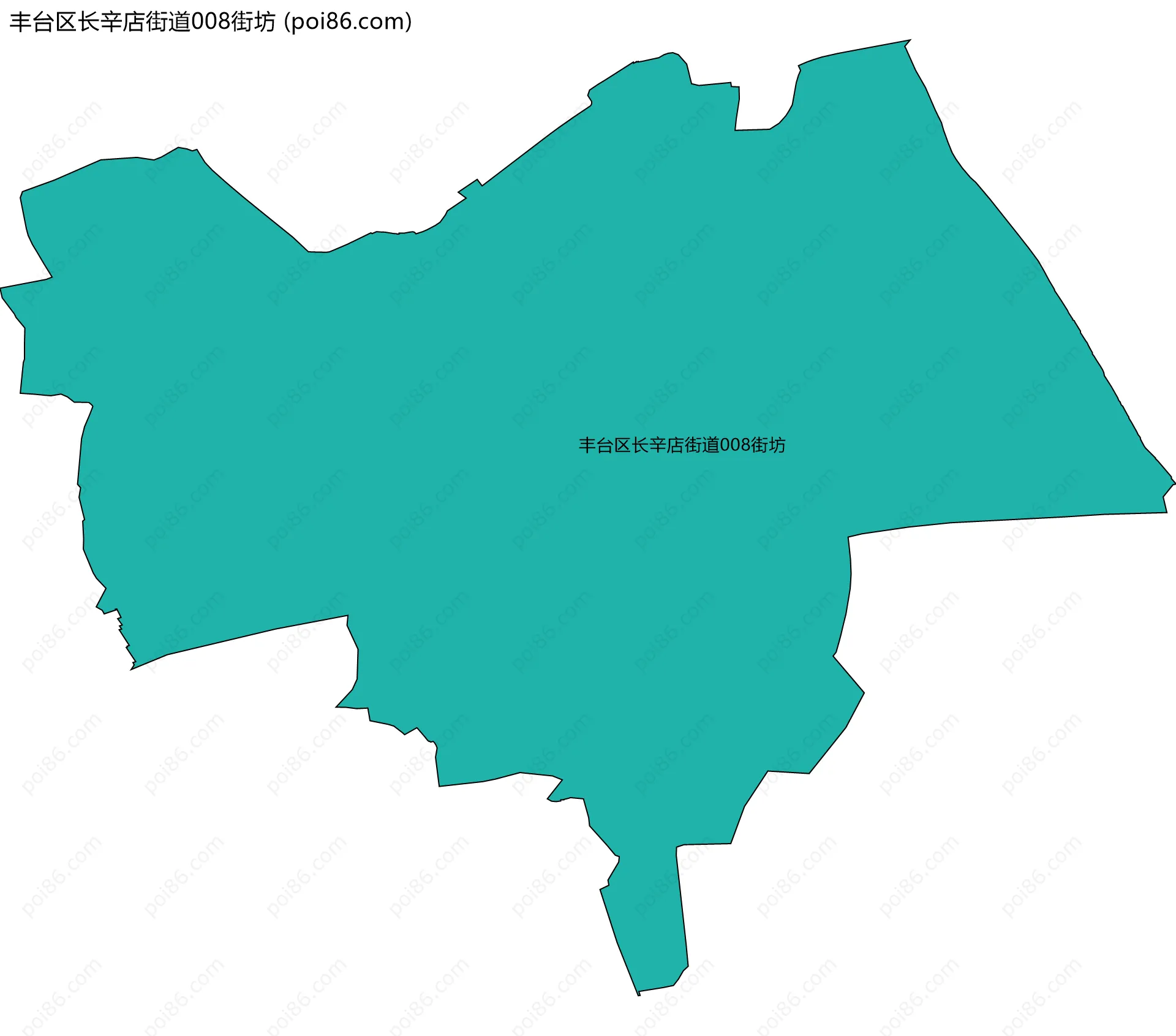 丰台区长辛店街道008街坊边界地图