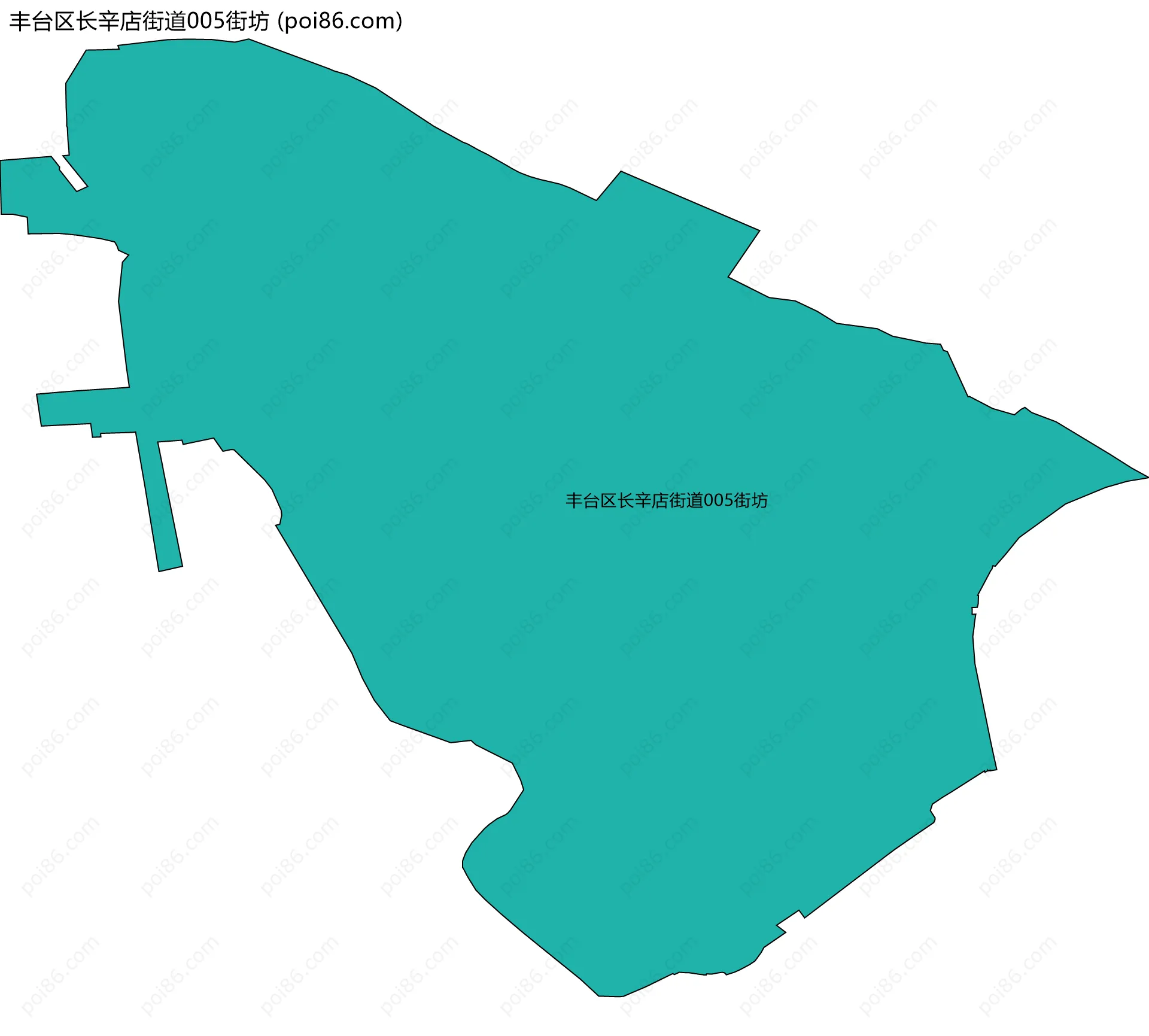 丰台区长辛店街道005街坊边界地图