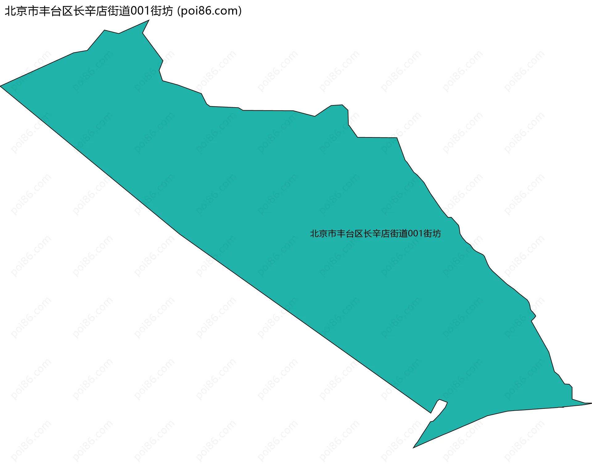 北京市丰台区长辛店街道001街坊边界地图