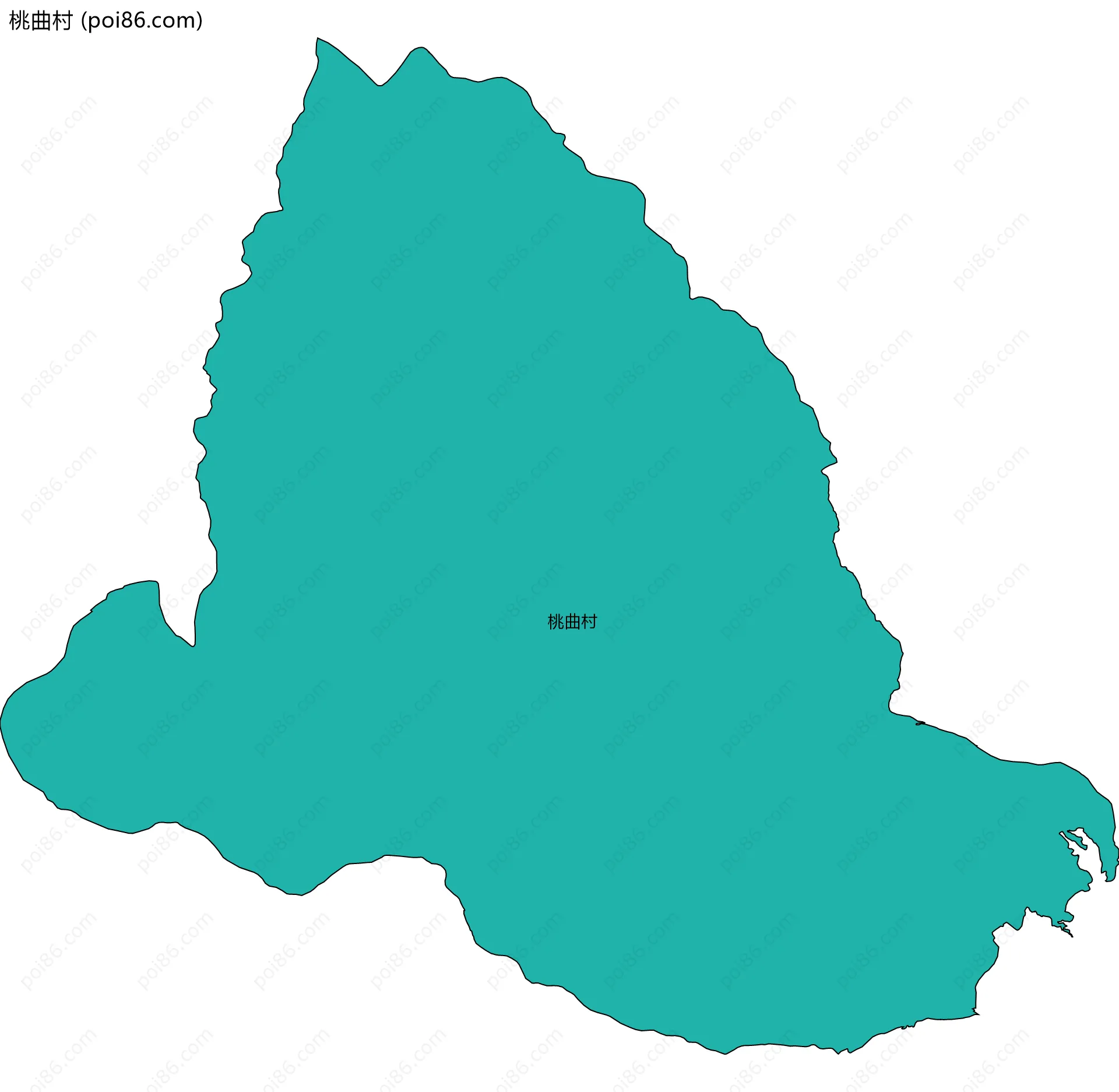 桃曲村边界地图